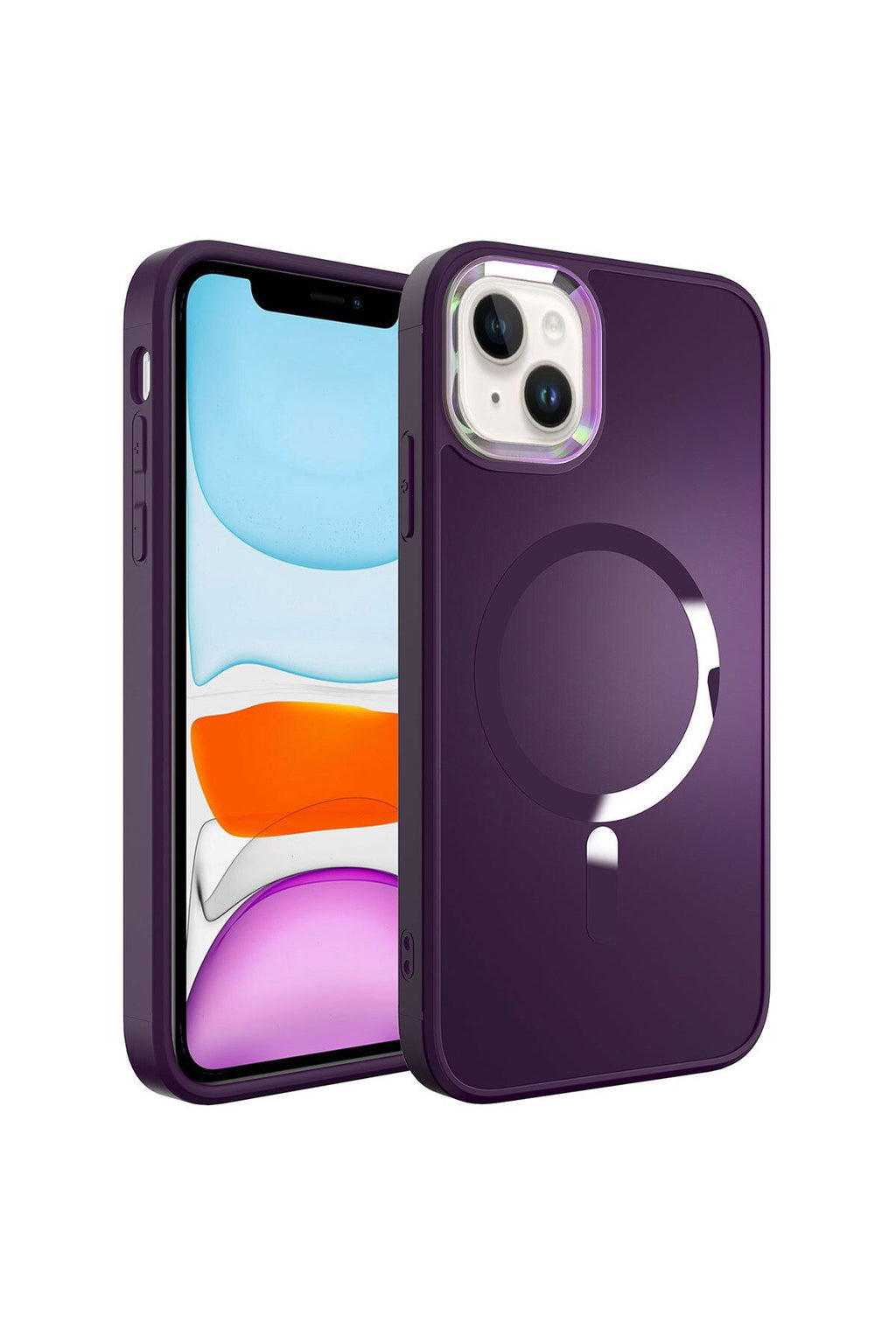 iPhone 14 Uyumlu Magsafe Wireless Şarj Özellikli Zore Stil Kılıf-Siyah