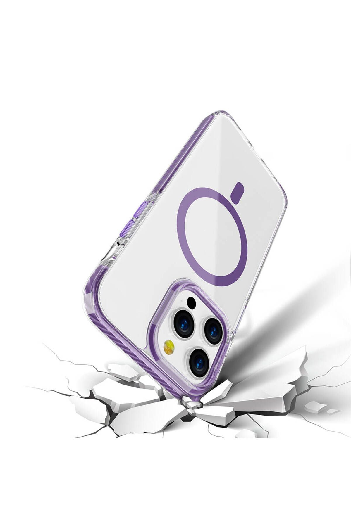 iPhone 15 Pro Kılıf Magsafe Şarj Özellikli Airbagli Takılabilir Askı Aparatlı Zore Nana Kapak - Turu