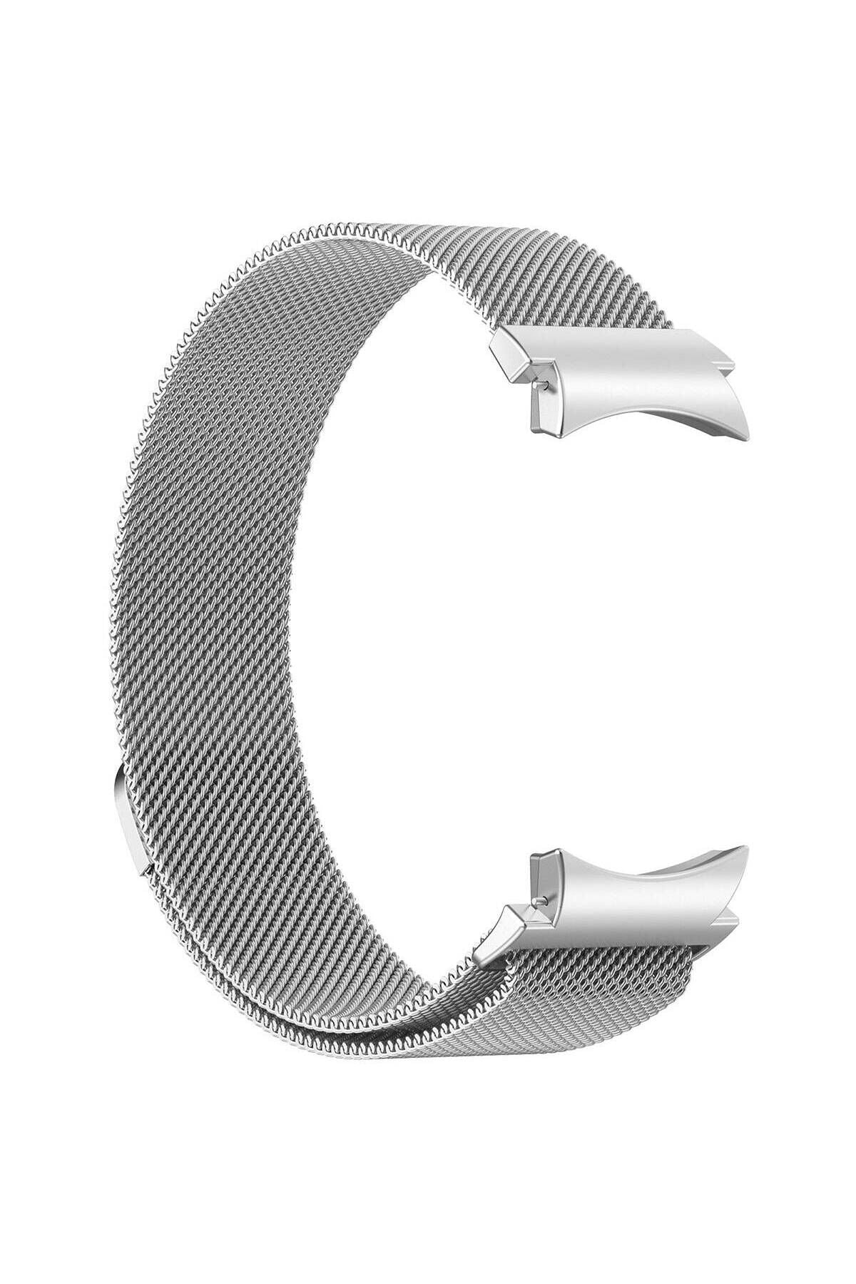 Galaxy Watch 6 44mm Uyumlu KRD-01 Metal Zore Kordon-Gümüş