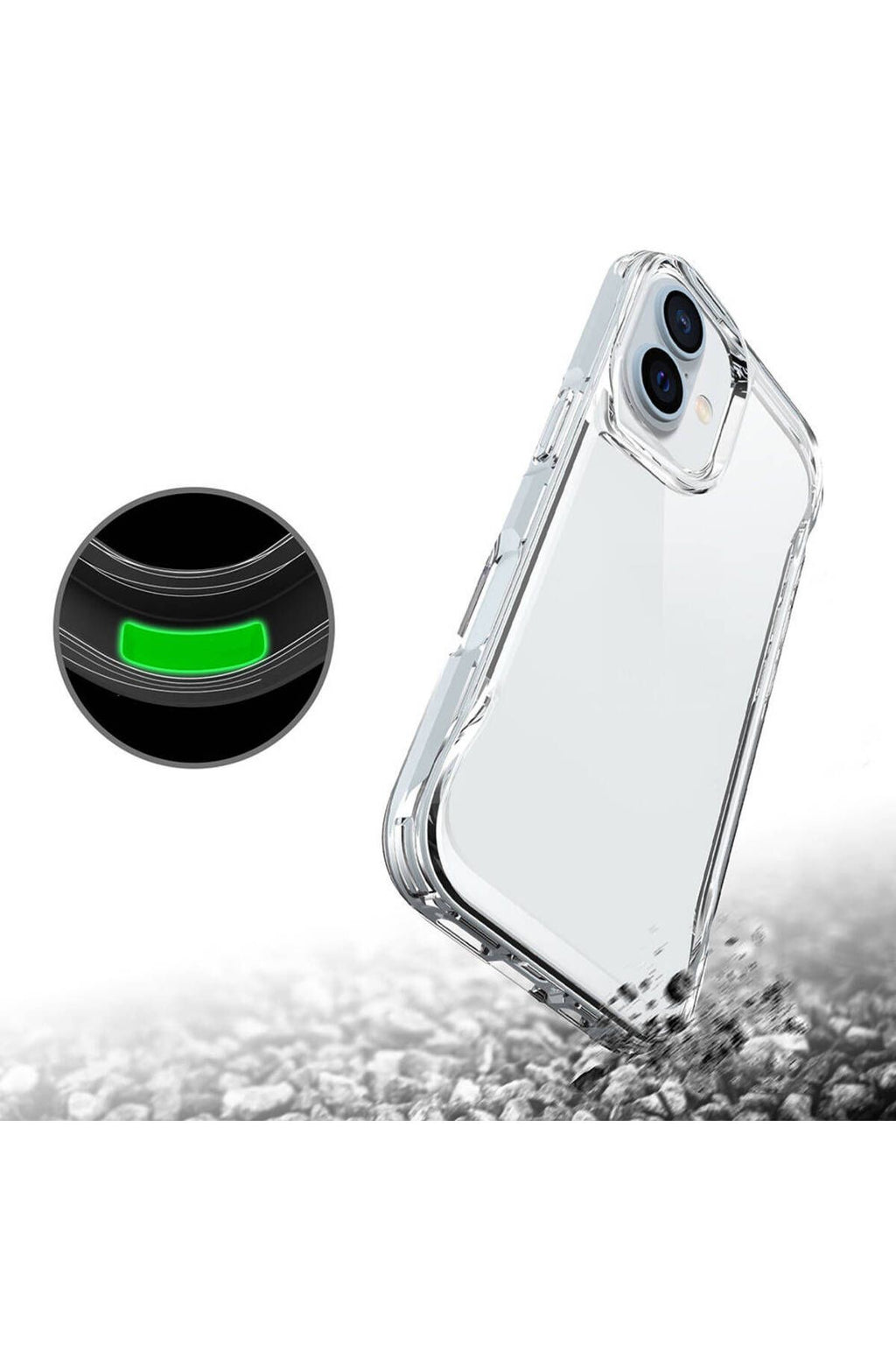 iPhone 16 Kılıf TQR T-Max Kapak - Şeffaf