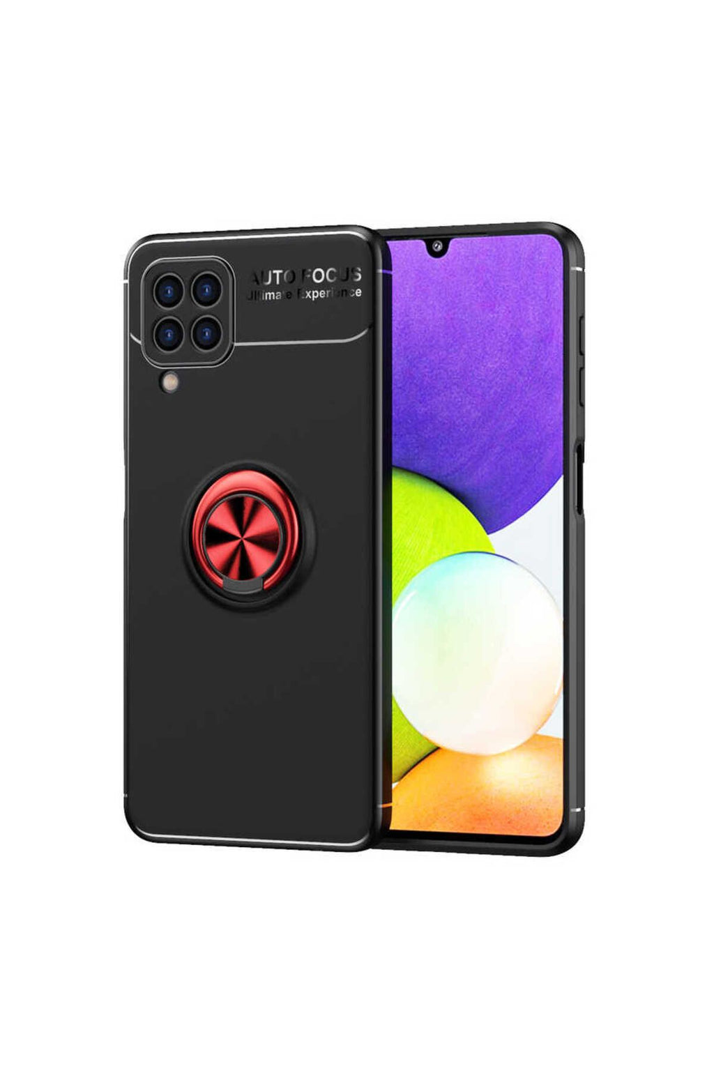 Galaxy A22 4G Kılıf Zore Ravel Silikon Kapak - Kırmızı