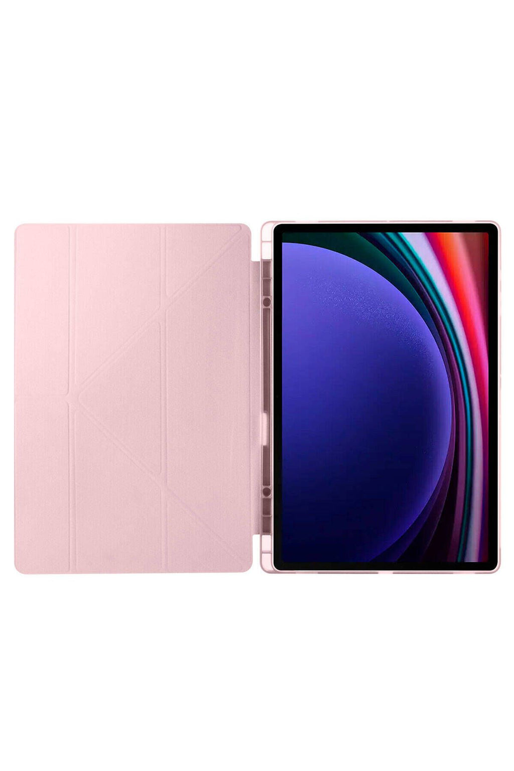 Galaxy Tab S10 Ultra Kılıf Zore Tri Folding Kalem Bölmeli Standlı Kılıf - Siyah