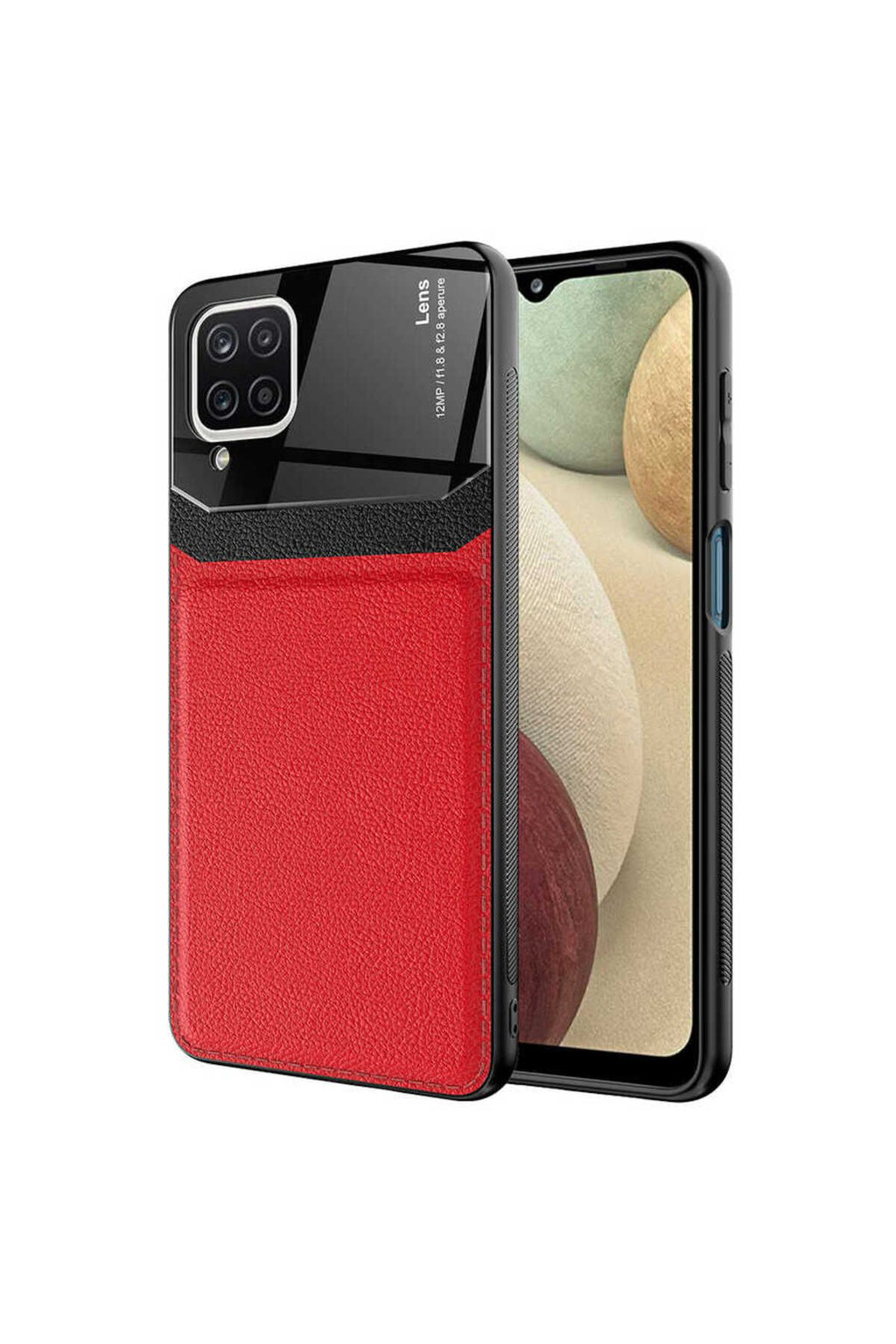 Galaxy A12 Kılıf Zore Emiks Kapak - Siyah