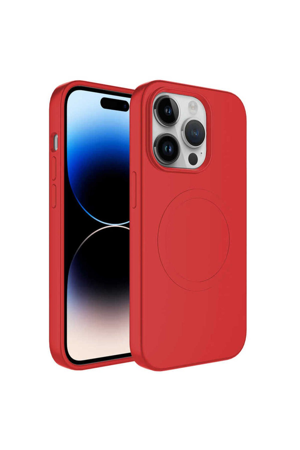 iPhone 14 Pro Uyumlu Magsafe Wireless Şarj Özellikli Pastel Renk Silikon Zore Plas Kılıf-Koyu