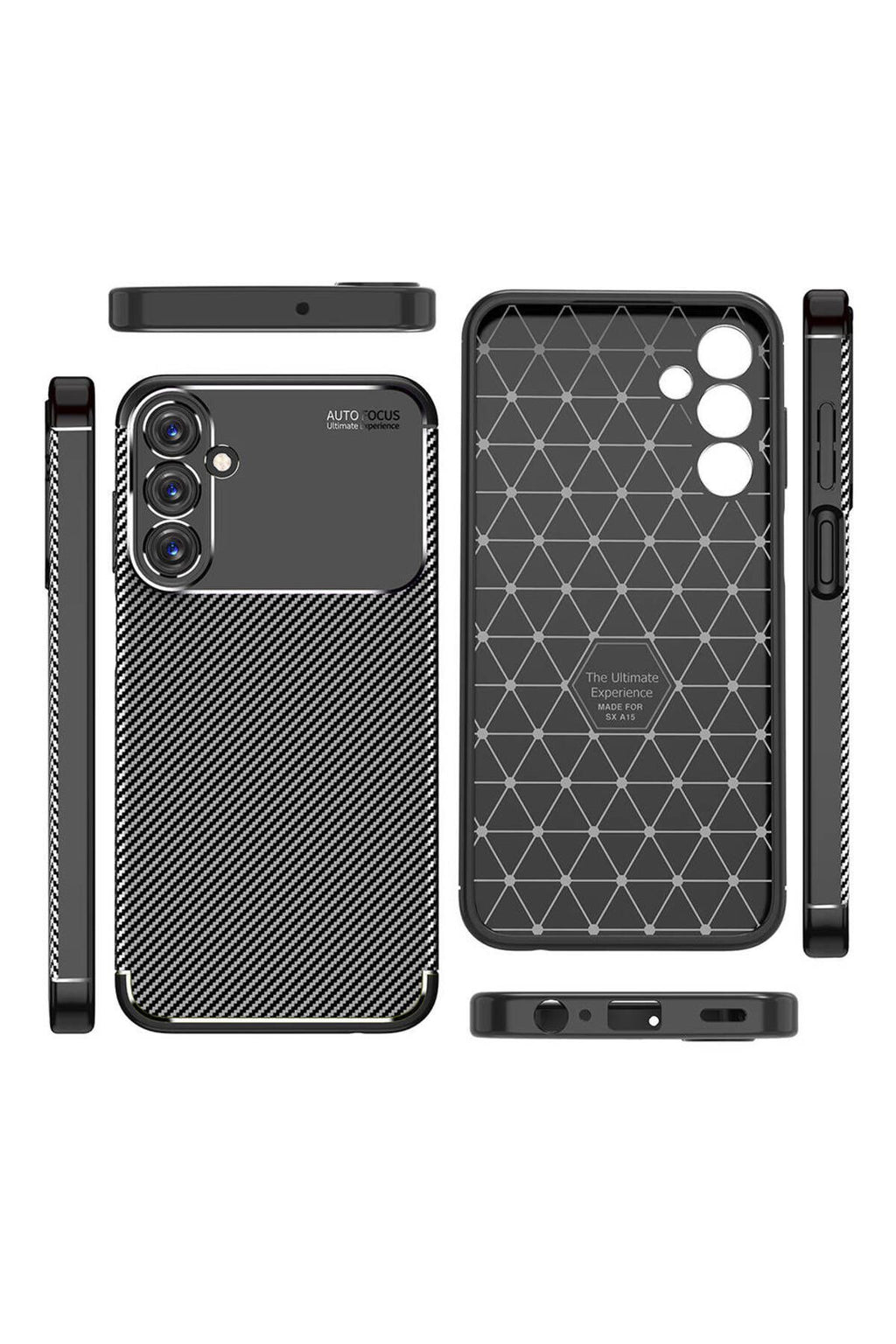 Galaxy A15 Kılıf Zore Negro Silikon Kapak - Siyah