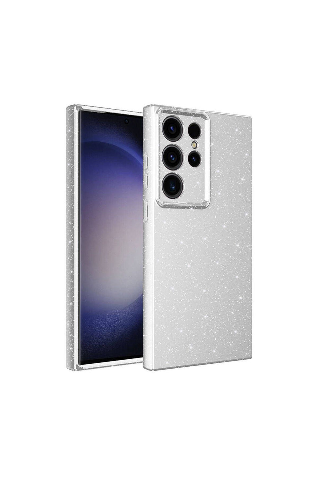 Galaxy S24 Ultra Kılıf Kamera Korumalı Simli Lüks Zore Koton Kapak - Siyah
