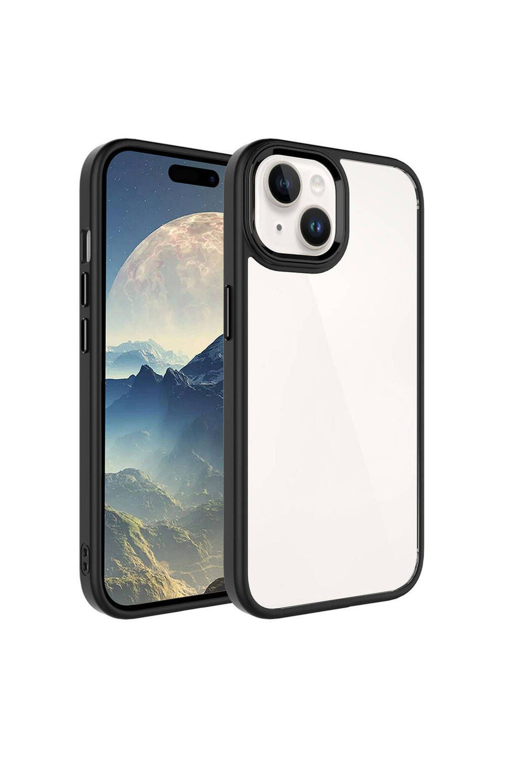 iPhone 15 Plus Uyumlu Zore Krom Kılıf-Siyah