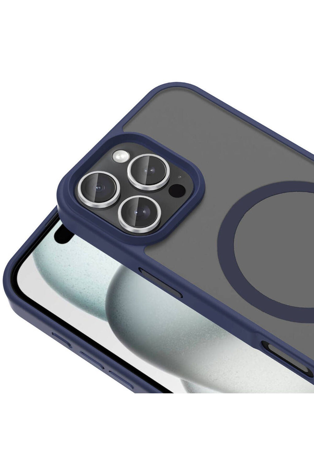 iPhone 16 Pro Max Kılıf Magsafe Şarj Özellikli Mat Arka Yüzey Zore Sio Kapak-Gri