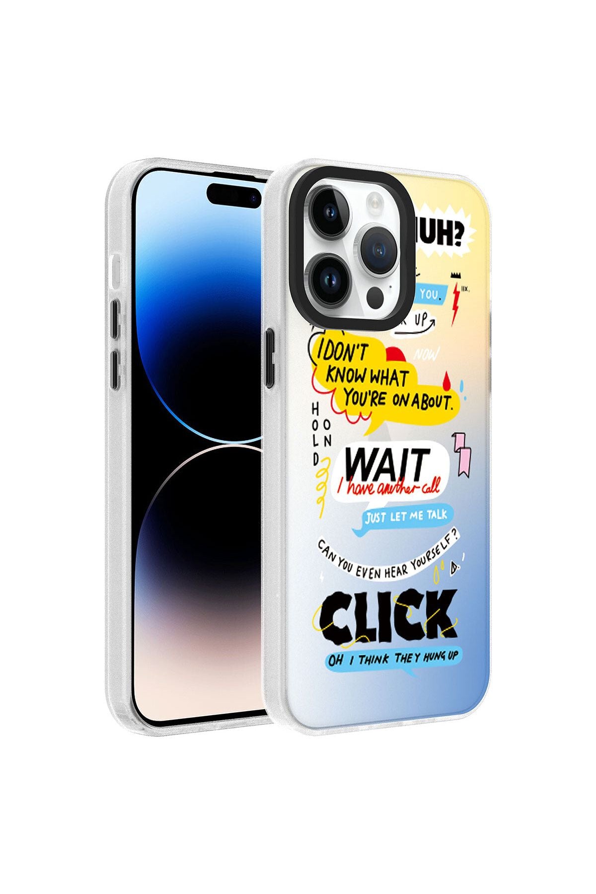 iPhone 14 Pro Uyumlu Desenli Zore Dragon Sert Kılıf-Kelimeler