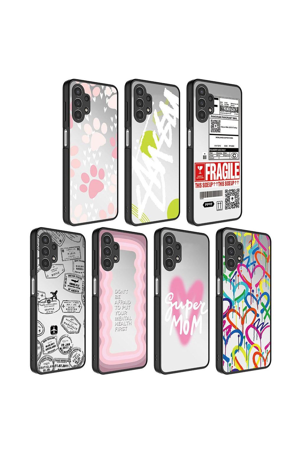 Galaxy A32 4G Kılıf Aynalı Desenli Kamera Korumalı Parlak Zore Mirror Kapak - Seyahat