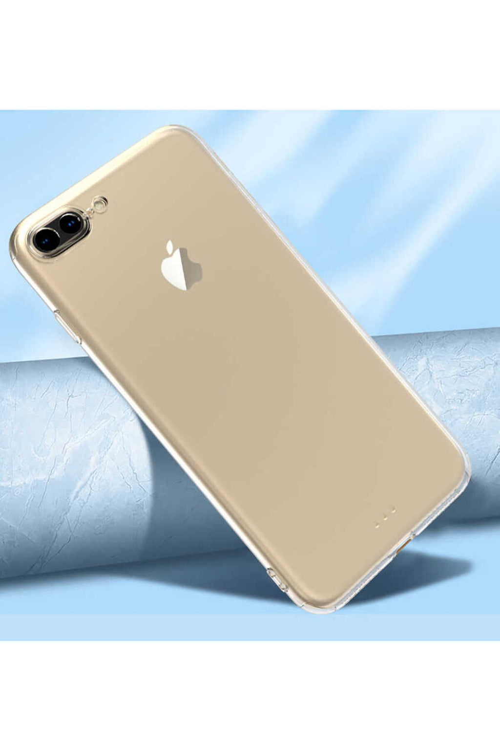 iPhone 8 Plus Kılıf Zore Kamera Korumalı Süper Silikon Kapak - Renksiz