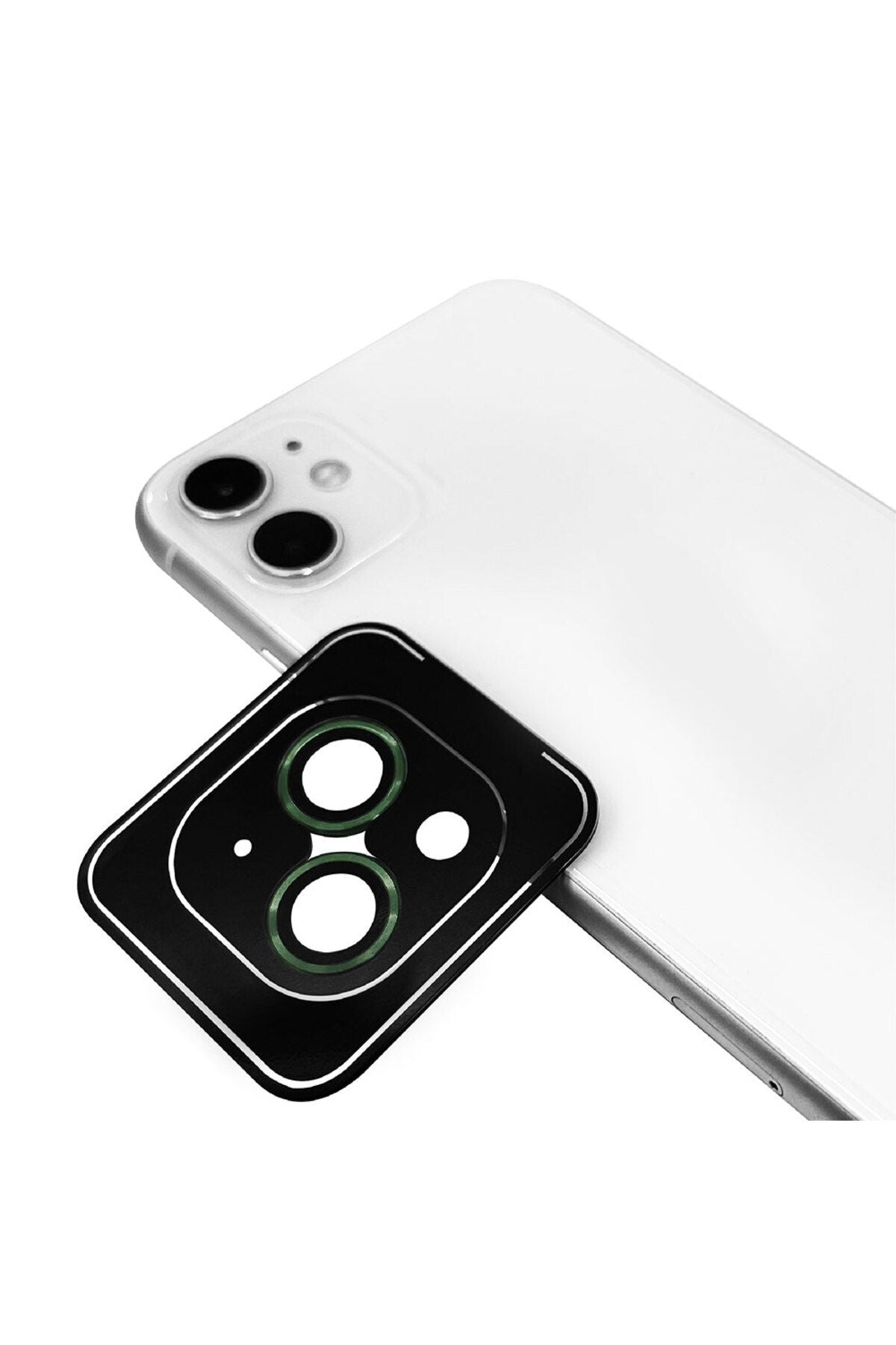 iPhone 13 Uyumlu Baltazar CL-09 Kamera Lens Koruyucu-Koyu Yeşil