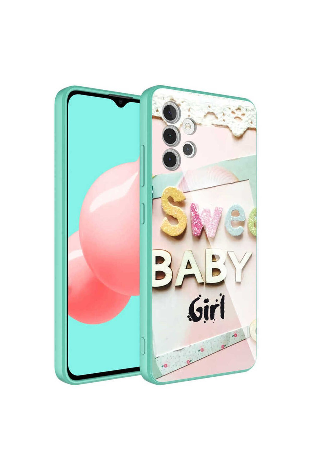 Galaxy A32 4G Kılıf Kamera Korumalı Desenli Sert Silikon Zore Epoksi Kapak - NO5