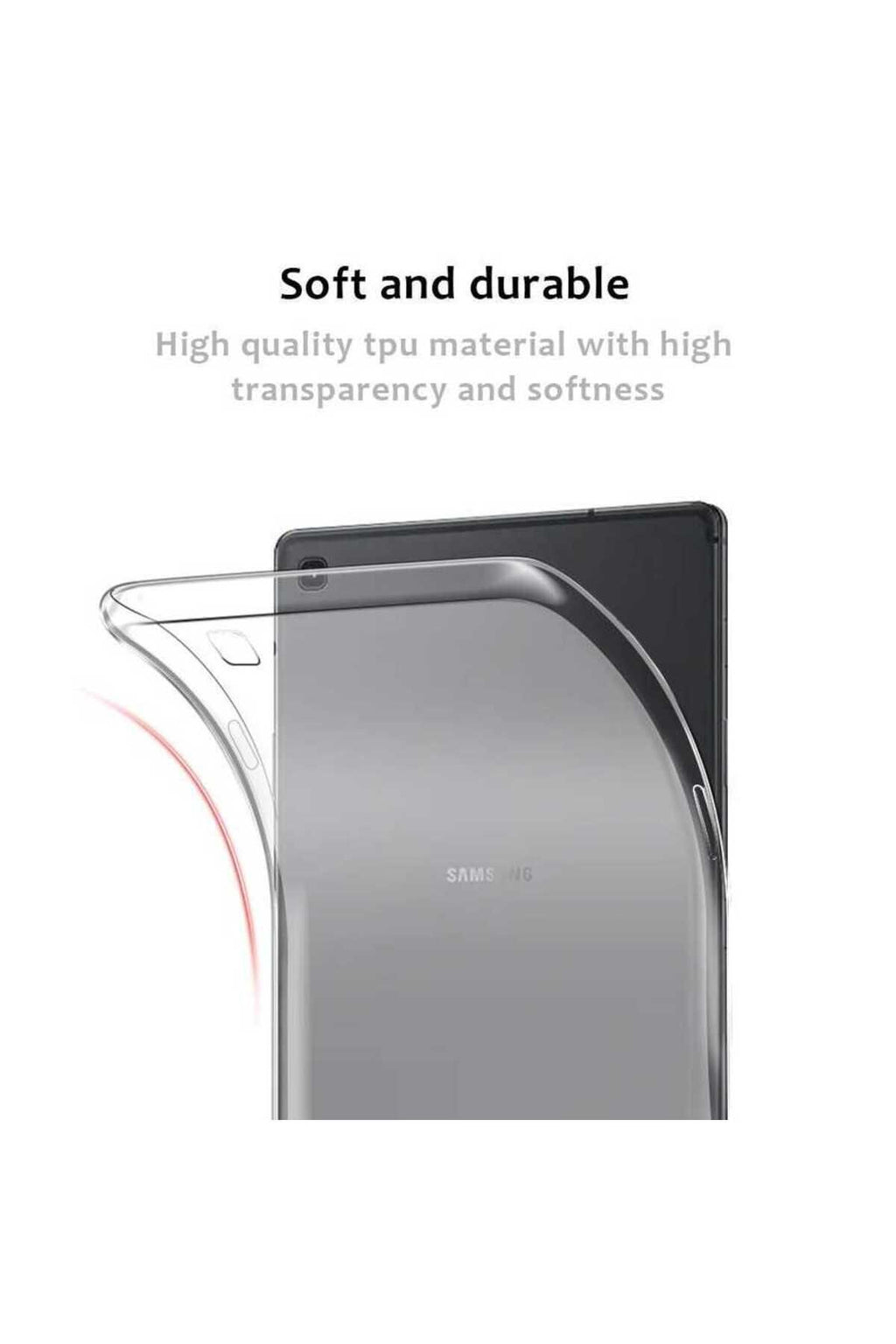 Galaxy T720 Tab S5E Kılıf  Uyumlu Zore Tablet Süper Silikon Kapak-Siyah