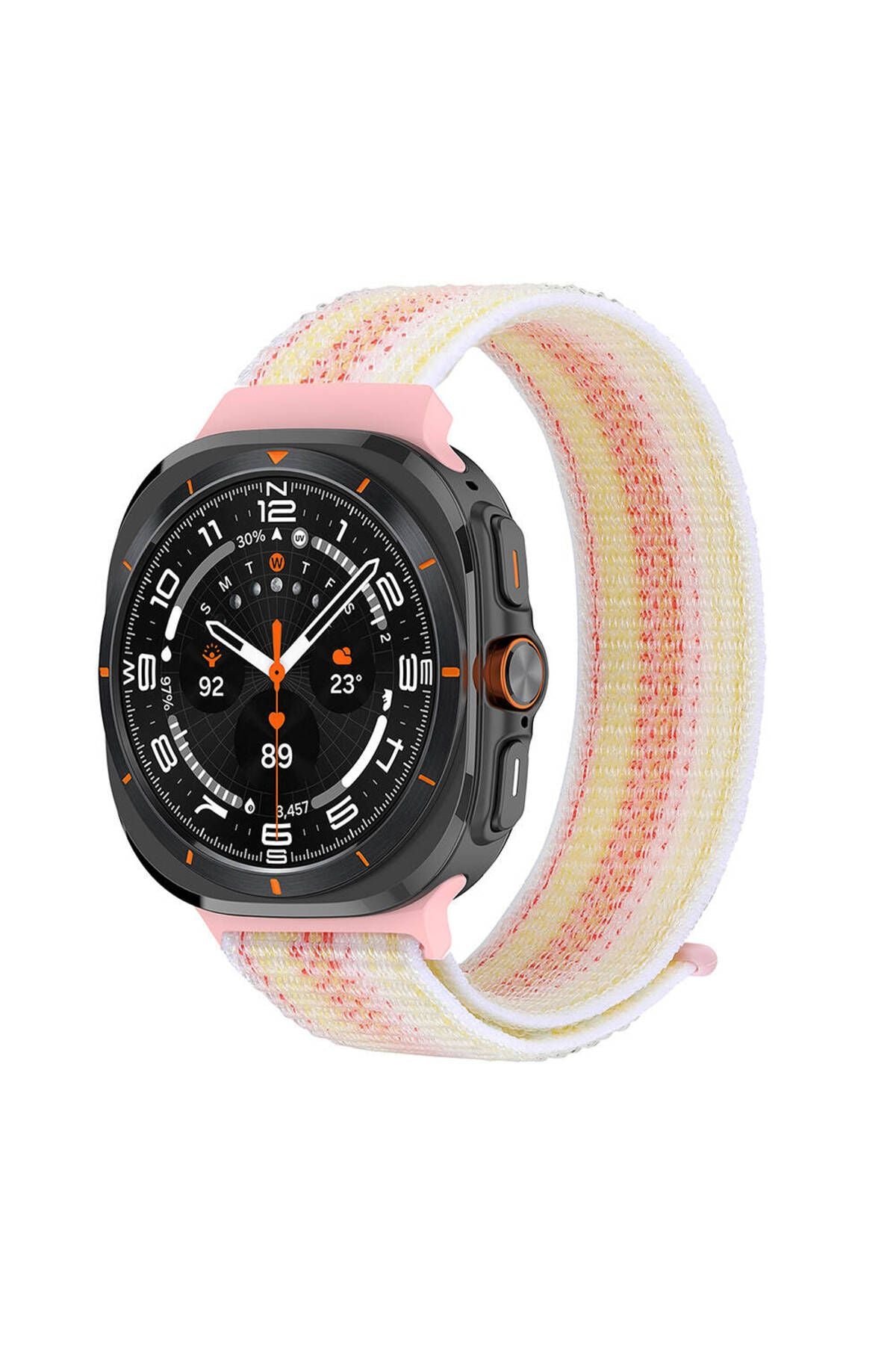 Galaxy Watch Ultra 47mm Zore KRD-03 Hasır Kordon-Starlight