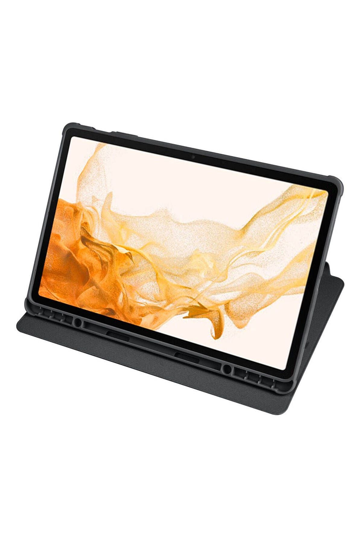 Galaxy Tab S10 Plus Uyumlu Kılıf Termik Kalem Bölmeli Dönebilen Standlı Kılıf - Lavendery Gray