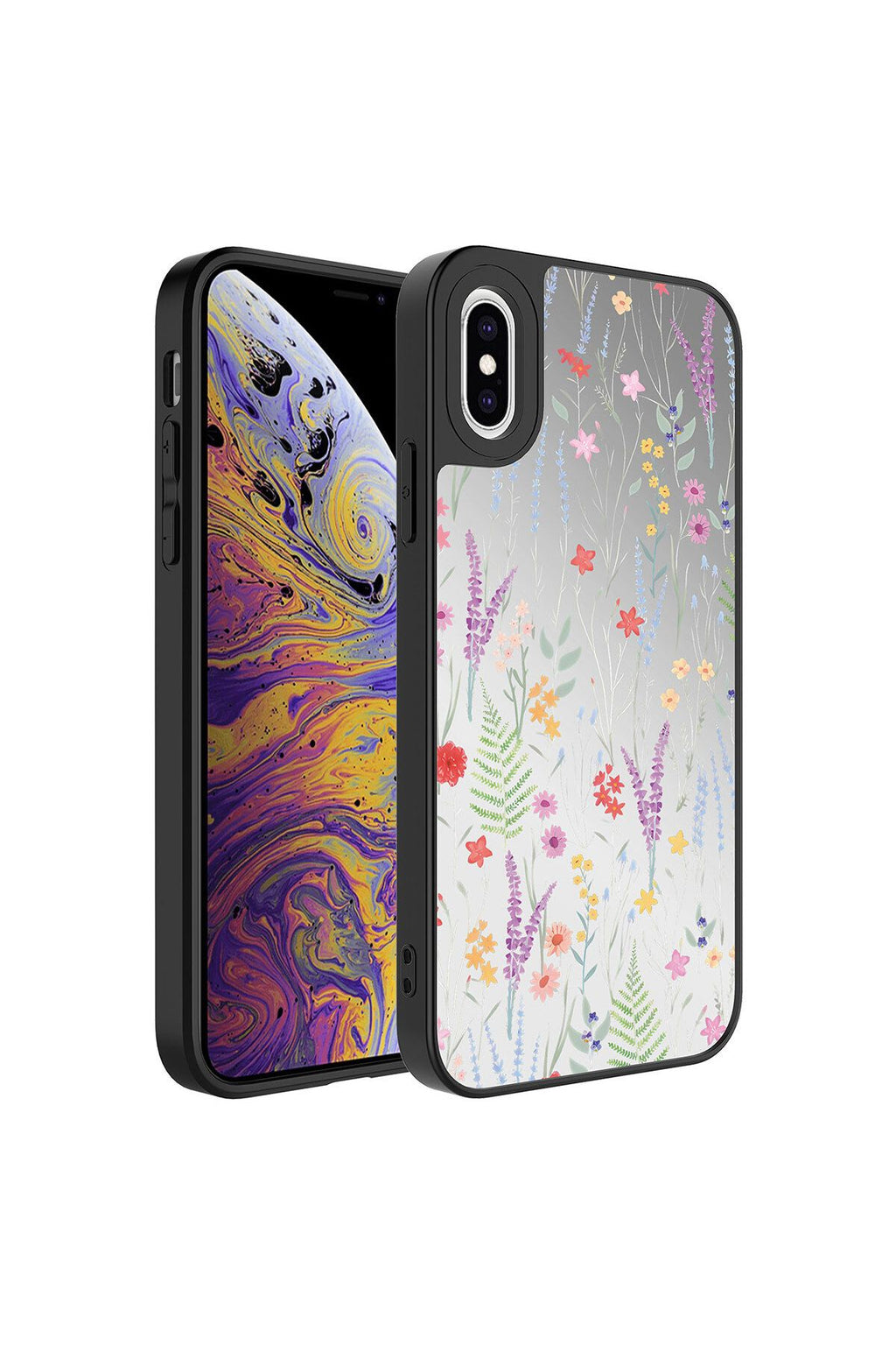 iPhone XS 5.8 Kılıf Aynalı Desenli Kamera Korumalı Parlak Zore Mirror Kapak - Dallar