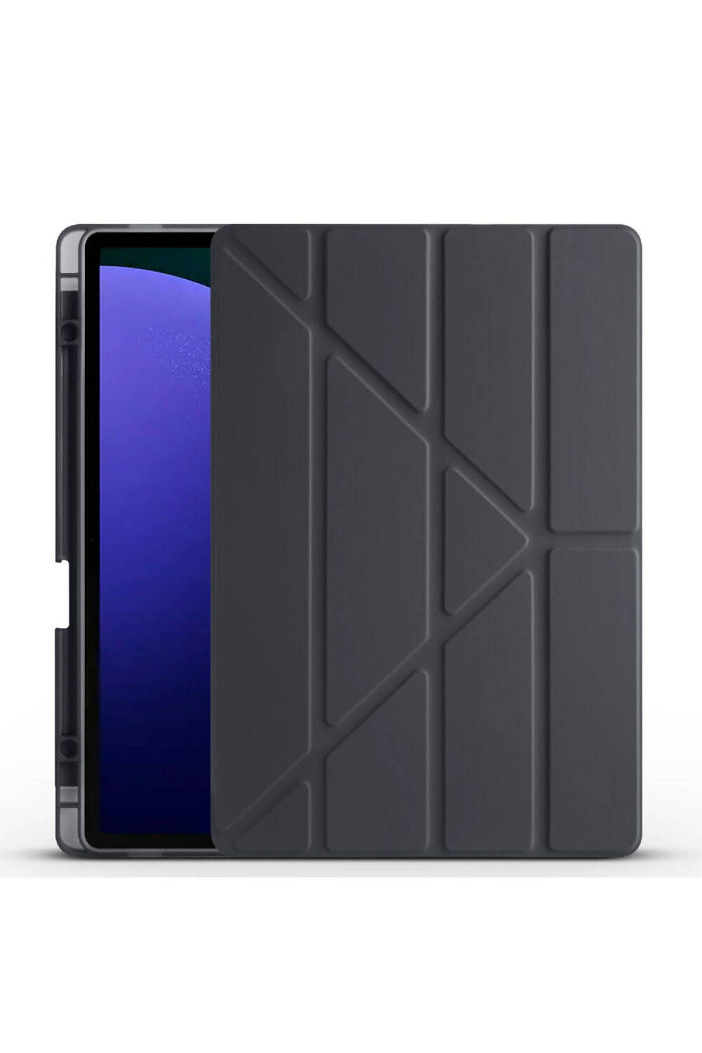 Galaxy Tab S9 Plus Kılıf  Uyumlu Zore Tri Folding Kalem Bölmeli Standlı Kılıf-Mor