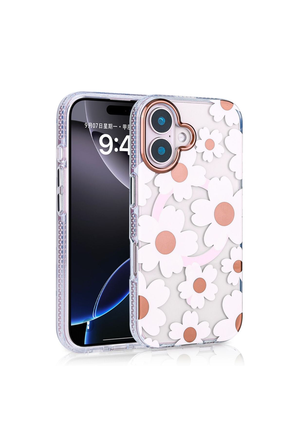 iPhone 16 Plus Uyumlu Kılıf Magsafe Şarj Özellikli Zore Papat Kapak-Turuncu