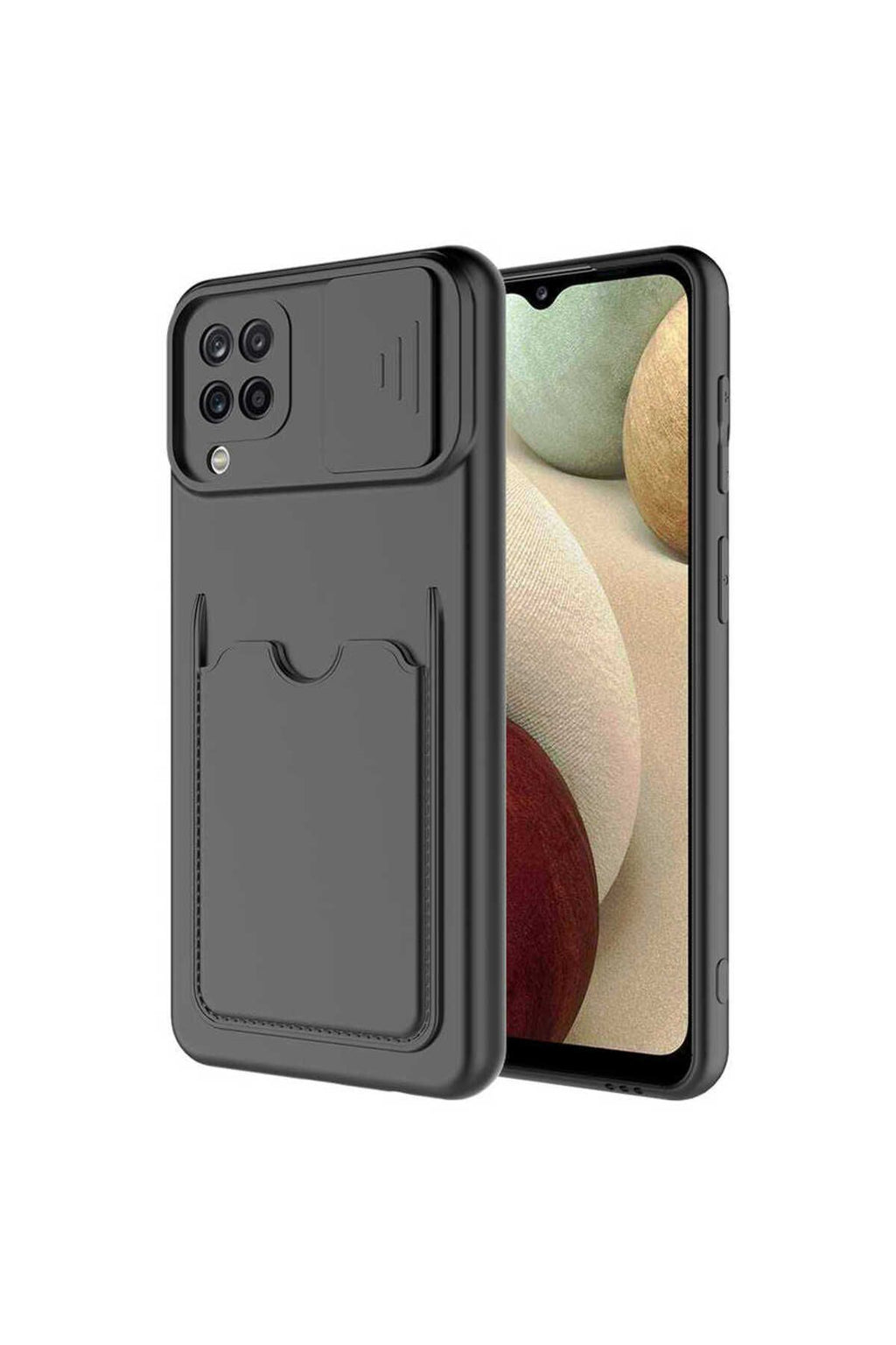 Galaxy A22 4G Kılıf Zore Kartix Kapak - Siyah