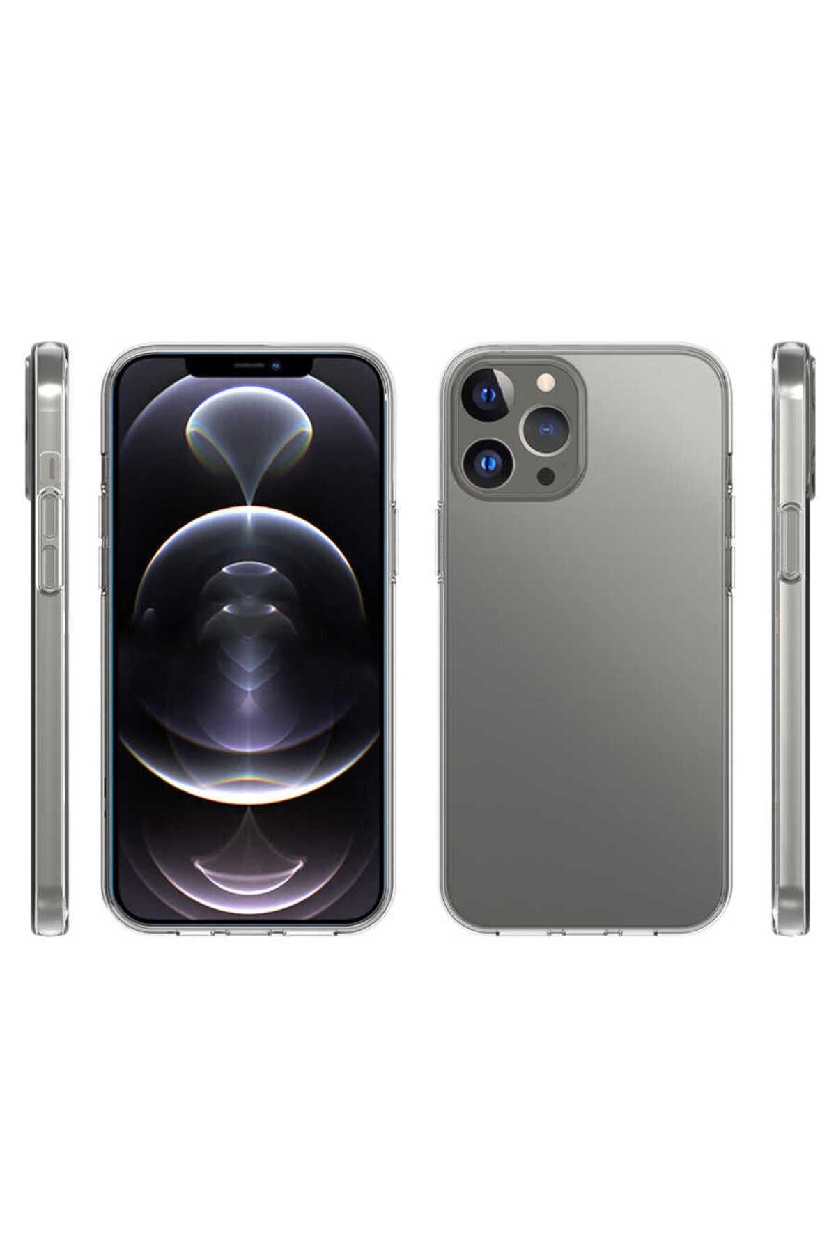 iPhone 15 Pro Max Uyumlu Zore Süper Silikon Kılıf-Renksiz