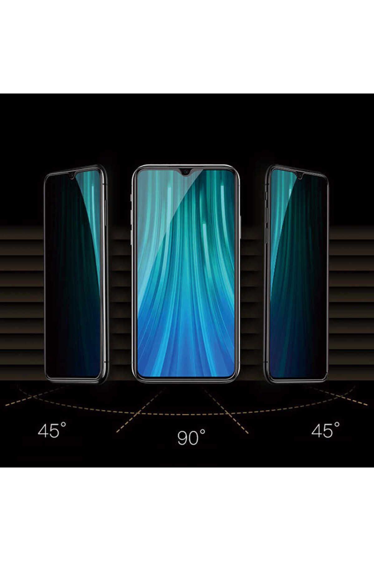 Galaxy M12 Uyumlu Zore New 5D Privacy Temperli Ekran Koruyucu