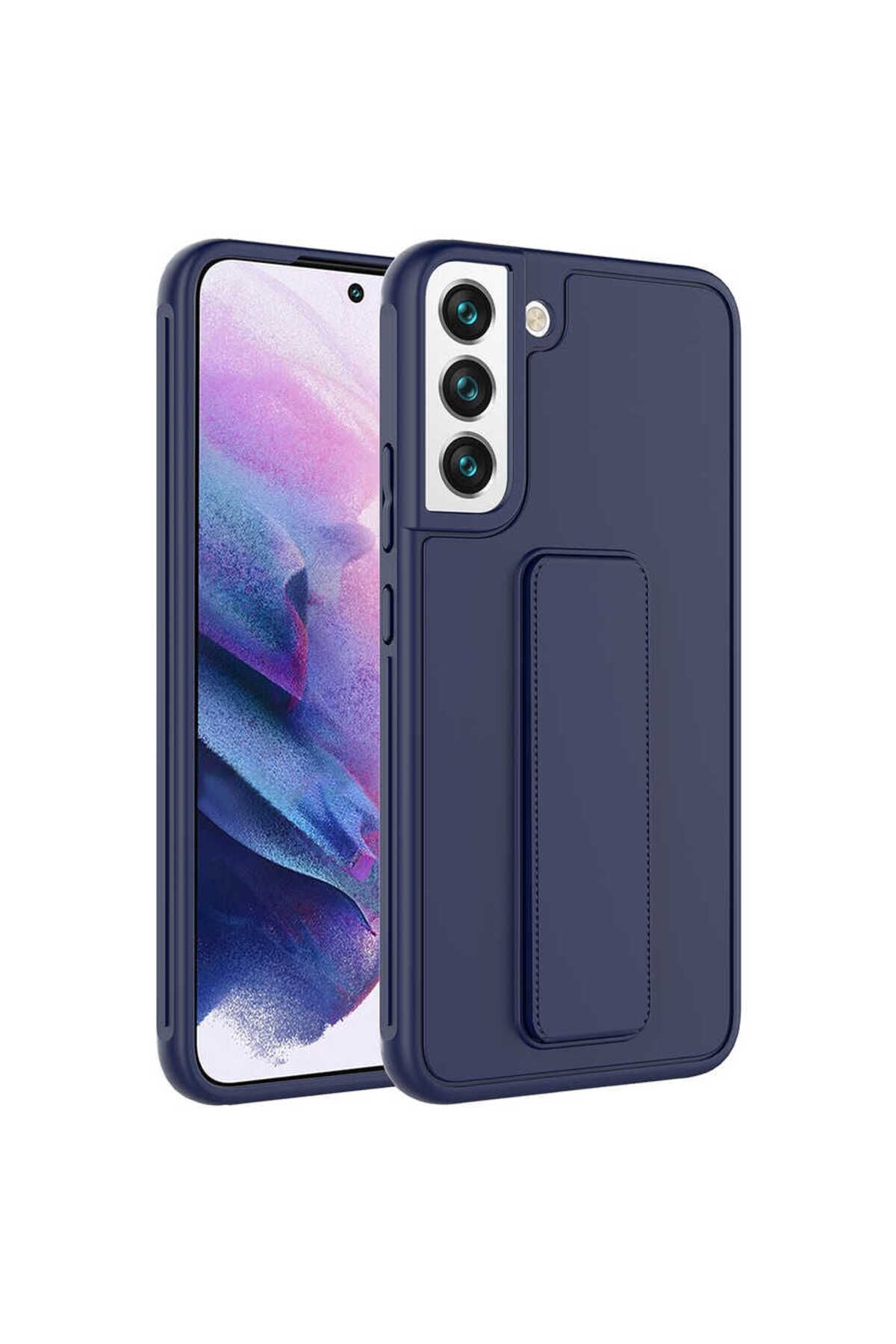 Galaxy S22 Uyumlu Zore Qstand Kılıf-Lacivert