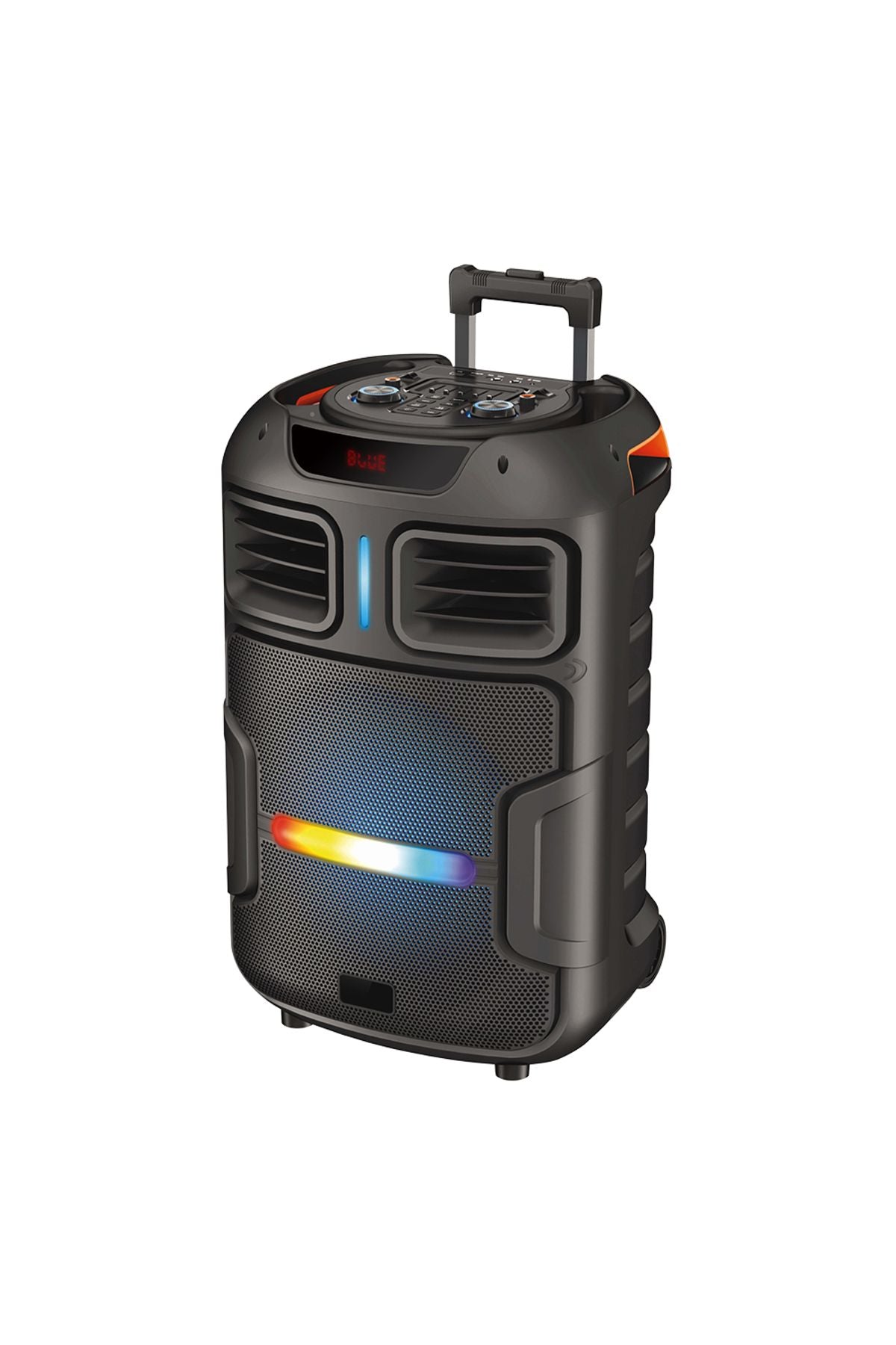 Dijital LED Göstergeli FM Radyolu Mikrofonlu RGB TWS 15 inç Stereo Bass Kablosuz Karaok