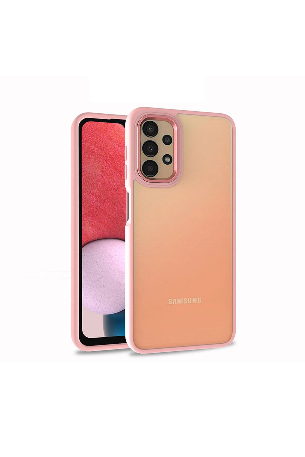 Galaxy A13 4G Kılıf WNX Flora Kapak - Rose Gold