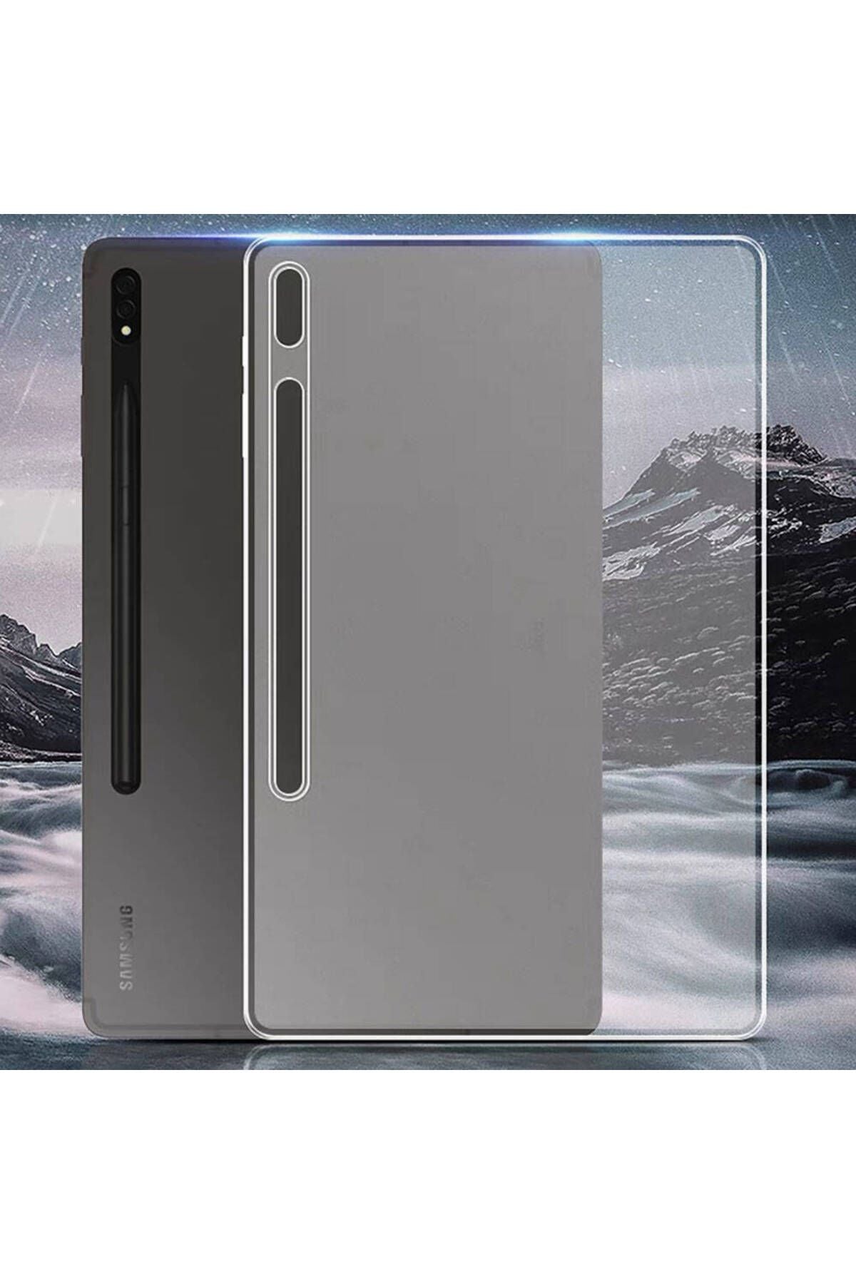 Galaxy Tab S10 Ultra Kılıf Zore Tablet Süper Silikon Kapak - Renksiz