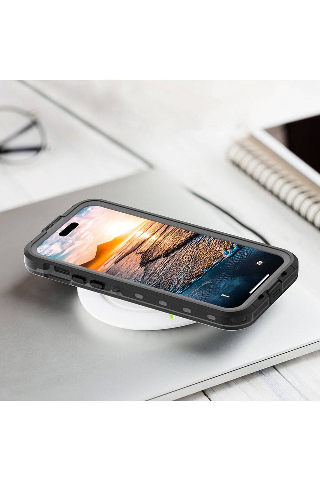 iPhone 15 Plus Uyumlu 1-1 Su Geçirmez Kılıf-Siyah