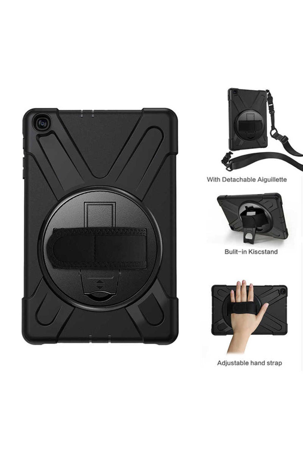 Galaxy Tab A 10.1 (2019) T510 Kılıf  Uyumlu Zore Defender Tablet Silikon-Siyah