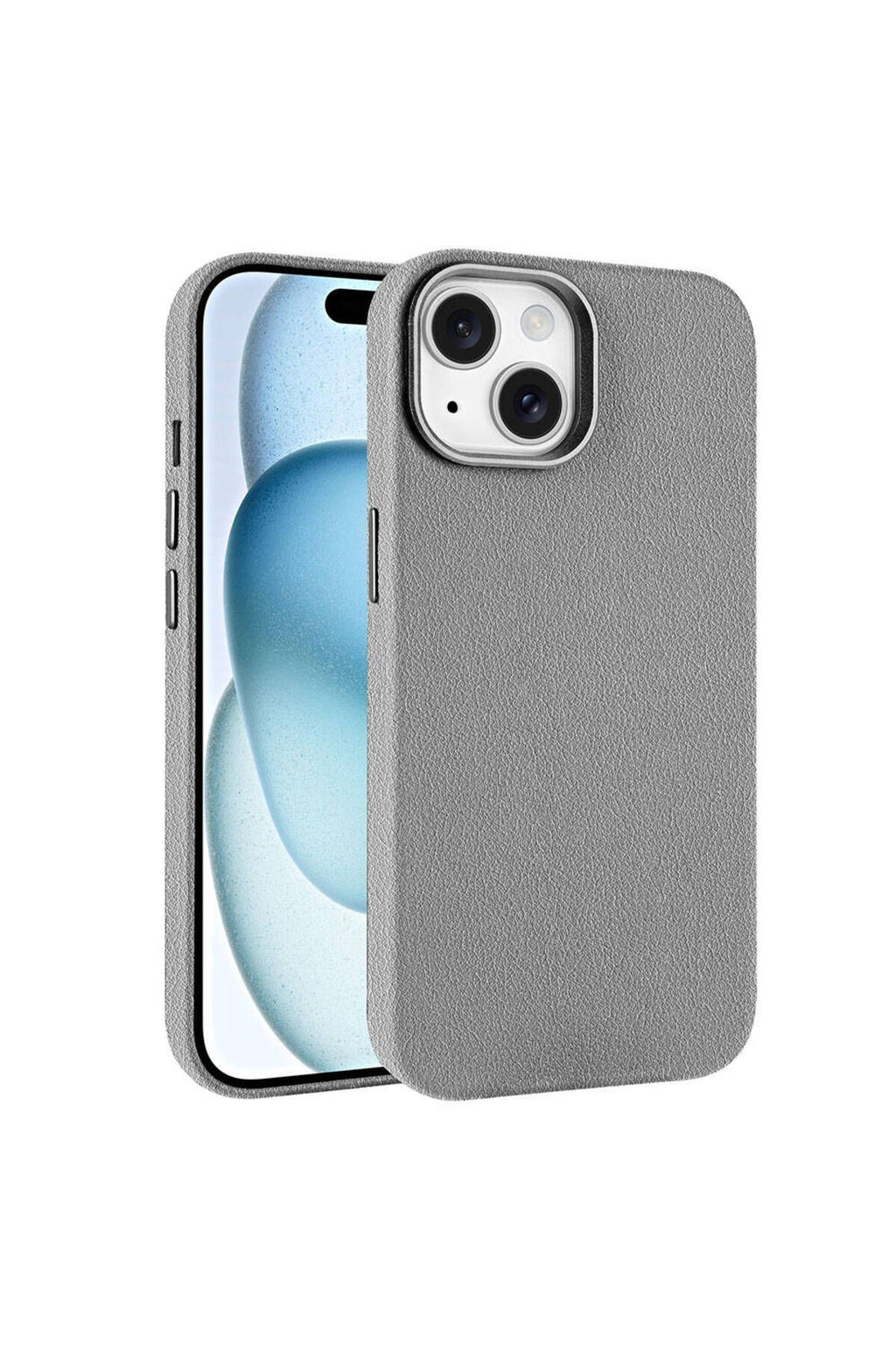 iPhone 15 Kılıf Magsafe Şarj Özellikli PU Deri Zore Adora Kapak-Siyah