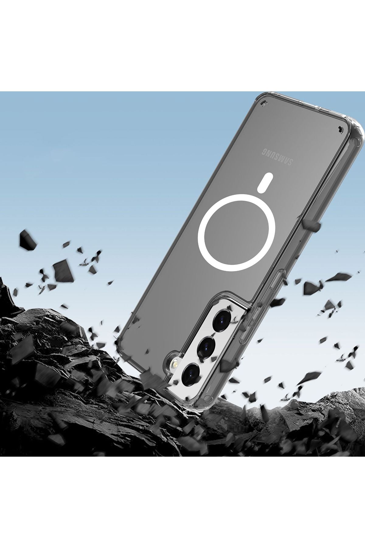 Galaxy S23 Plus Uyumlu Zore Tacsafe Wireless Kılıf-Renksiz