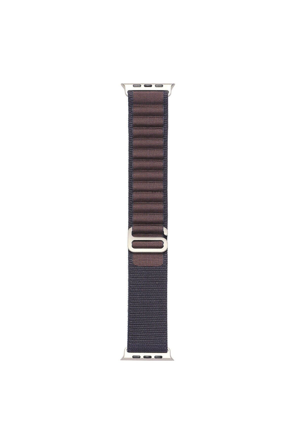 Watch Ultra 49mm Uyumlu KRD-74 Hasır Zore Kordon-Mor