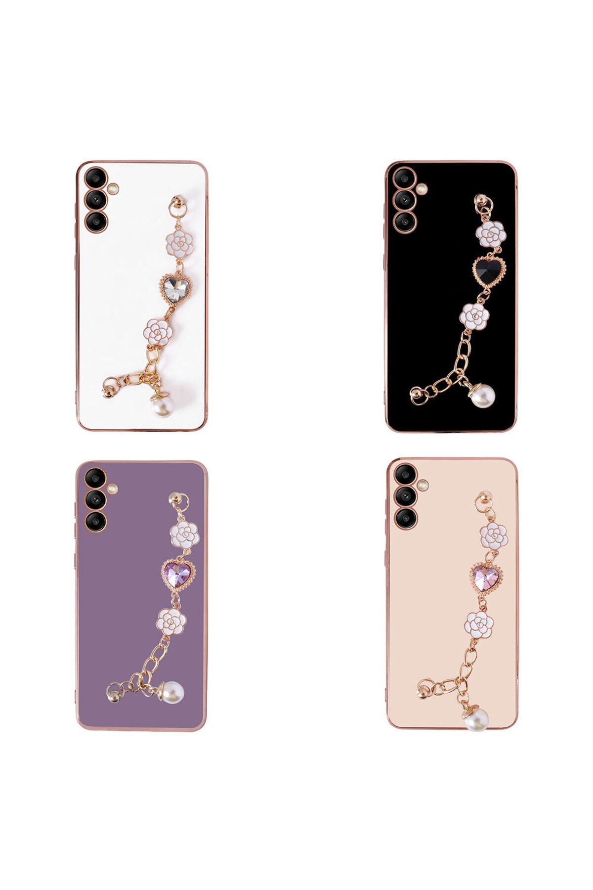 Galaxy A54 Kılıf El Tutamaçlı Kamera Korumalı Zore Taka Silikon Kapak - Pembe