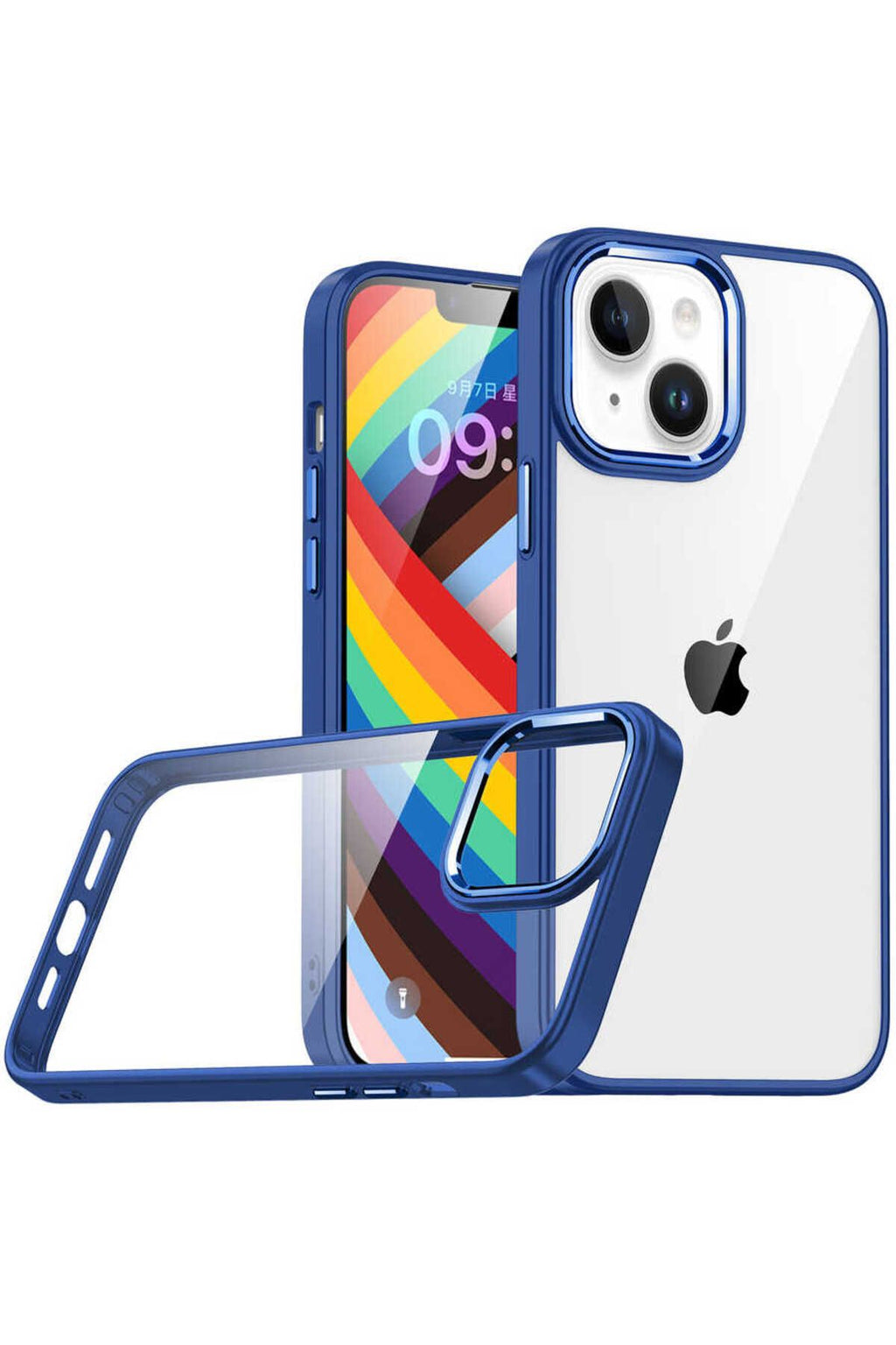 iPhone 14 Uyumlu Zore Flora Kılıf-Lacivert