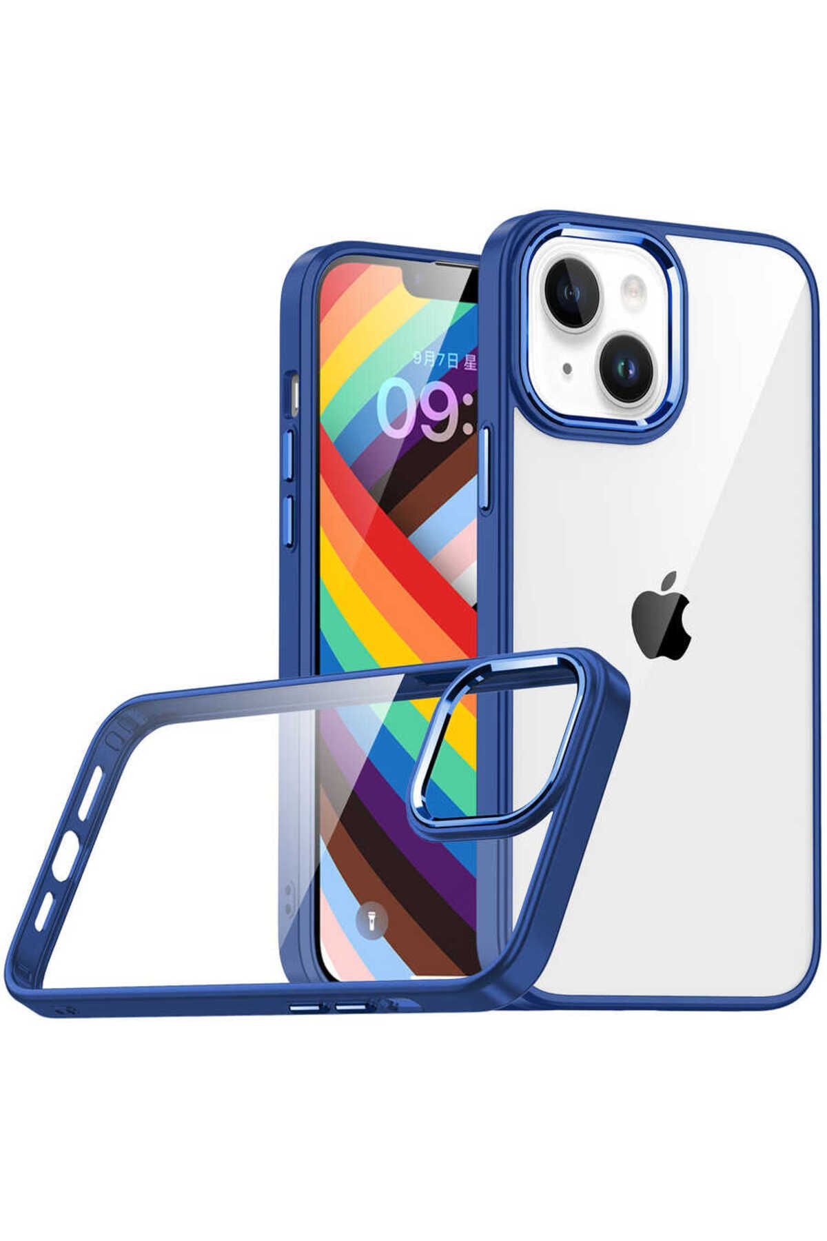 iPhone 14 Uyumlu Zore Flora Kılıf-Lacivert