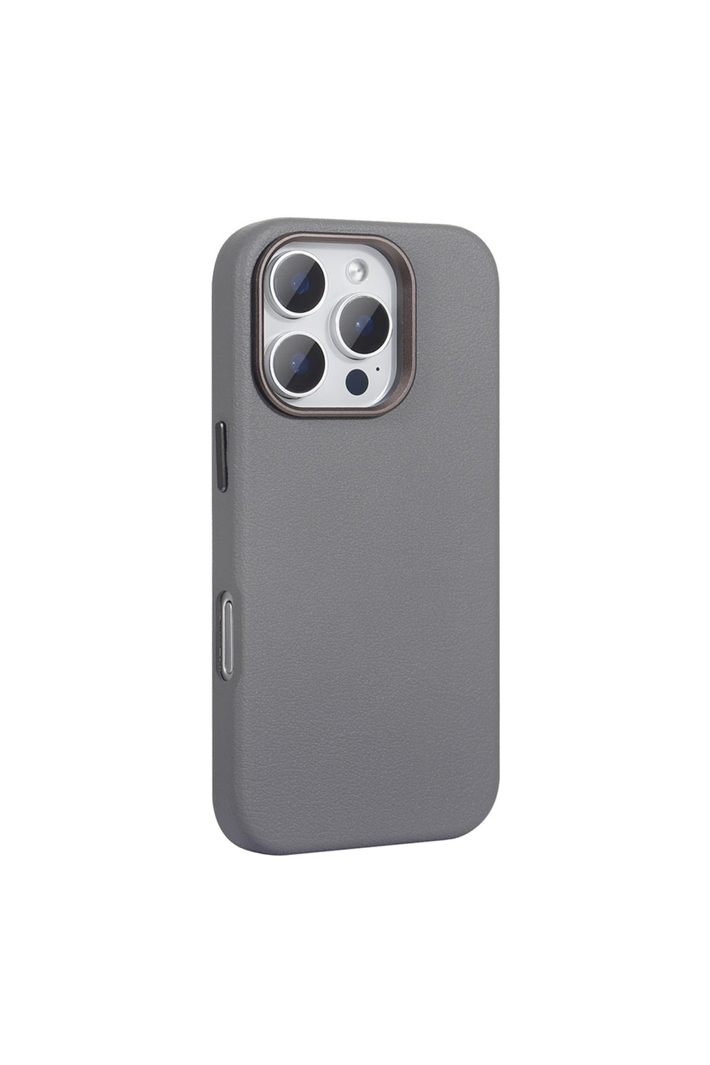 iPhone 16 Pro Max Uyumlu Kılıf Magsafe Şarj Özellikli PU Deri Zore Adora Kapak-Desert Titanyum