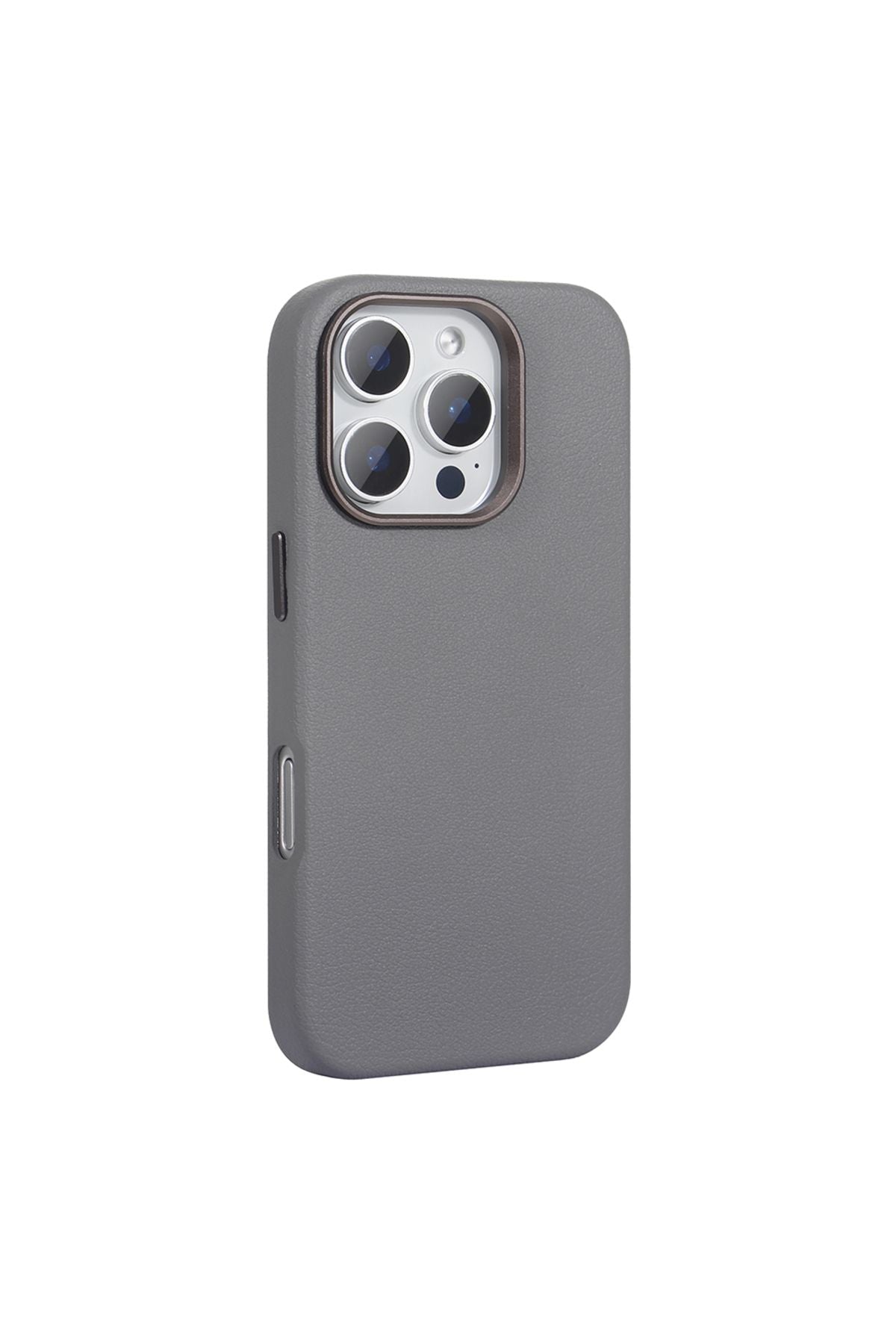 iPhone 16 Pro Max Uyumlu Kılıf Magsafe Şarj Özellikli PU Deri Zore Adora Kapak-Desert Titanyum