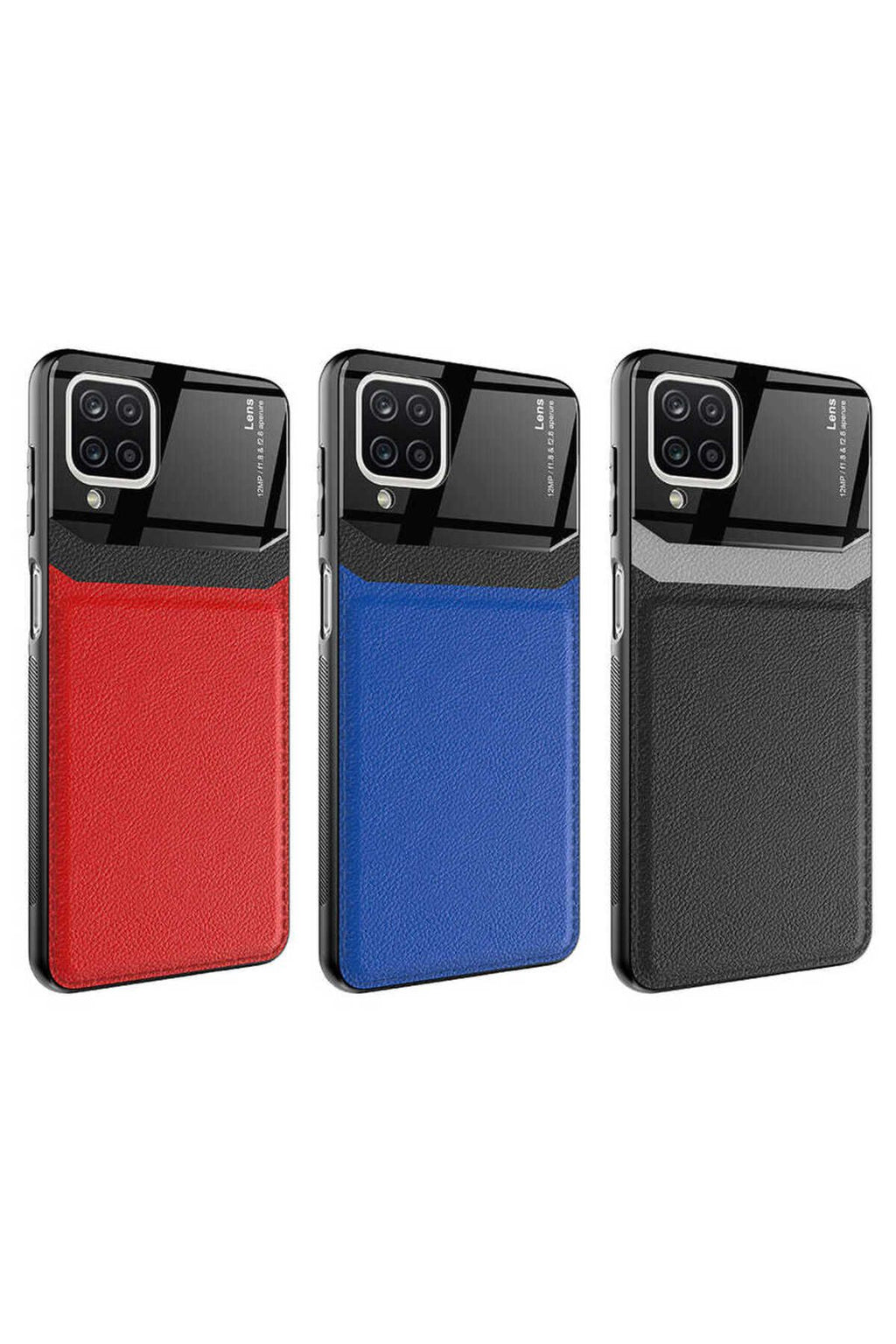 Galaxy A12 Kılıf Zore Emiks Kapak - Siyah