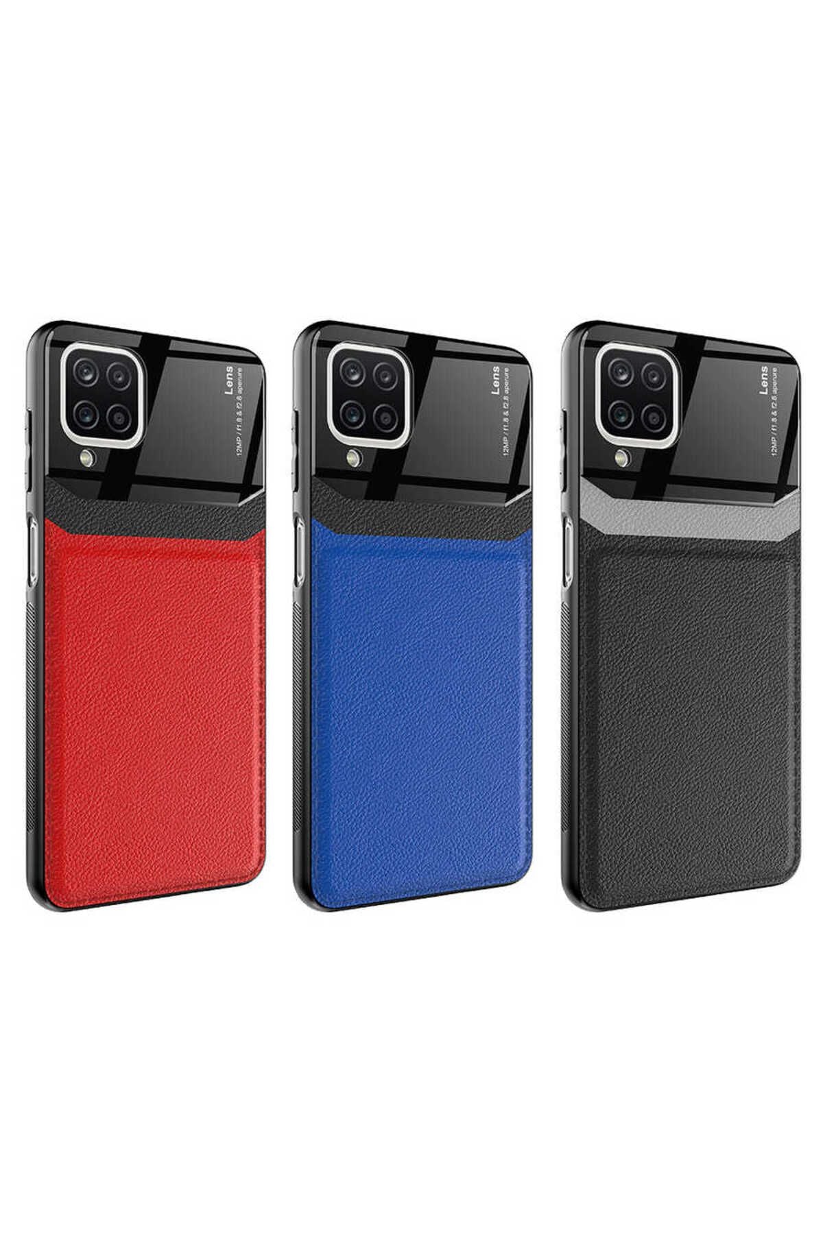 Galaxy A12 Kılıf Zore Emiks Kapak - Siyah