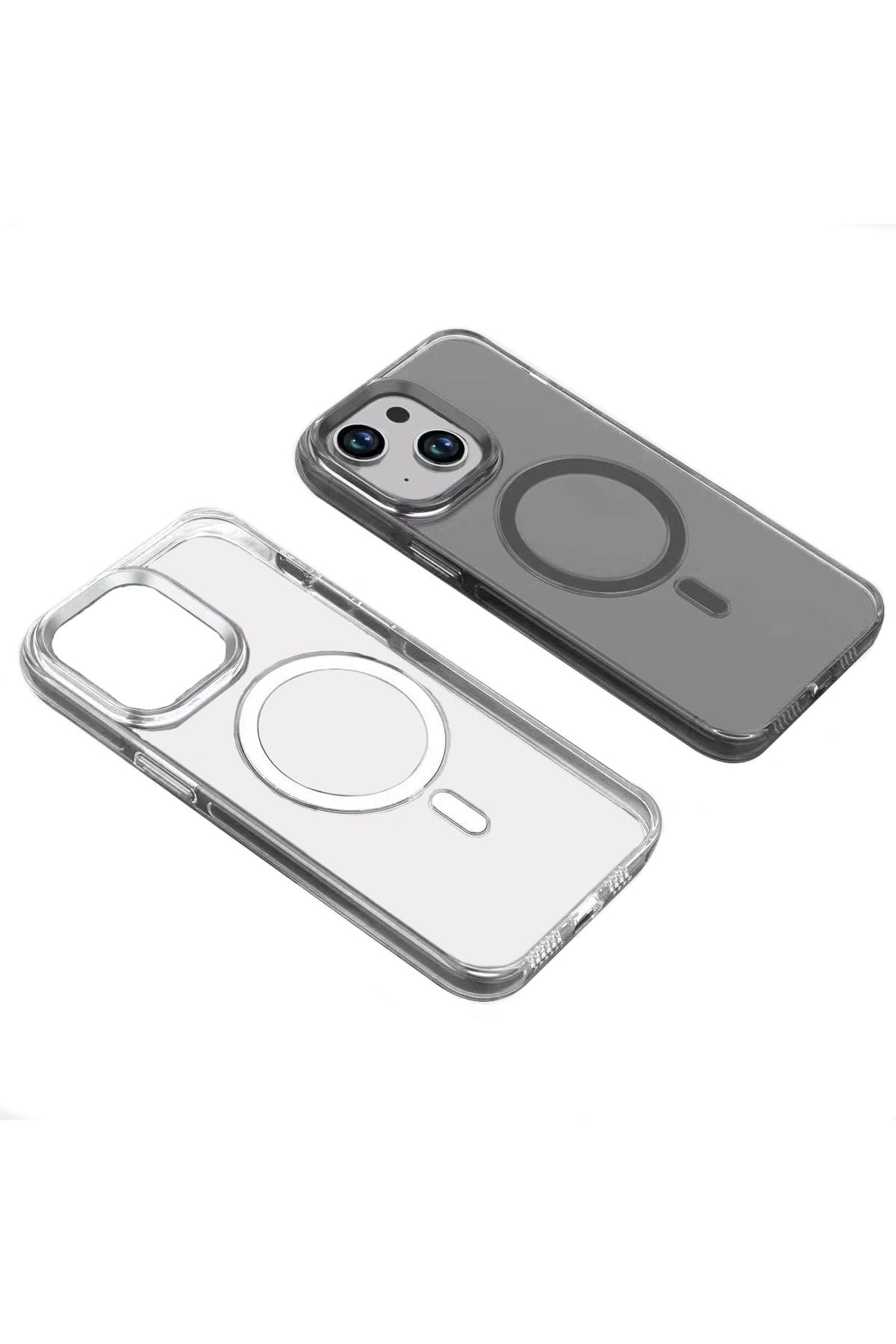 iPhone 15 Uyumlu Zore Wireless Şarj Özellikli Şeffaf Efsane Kılıf-Renksiz