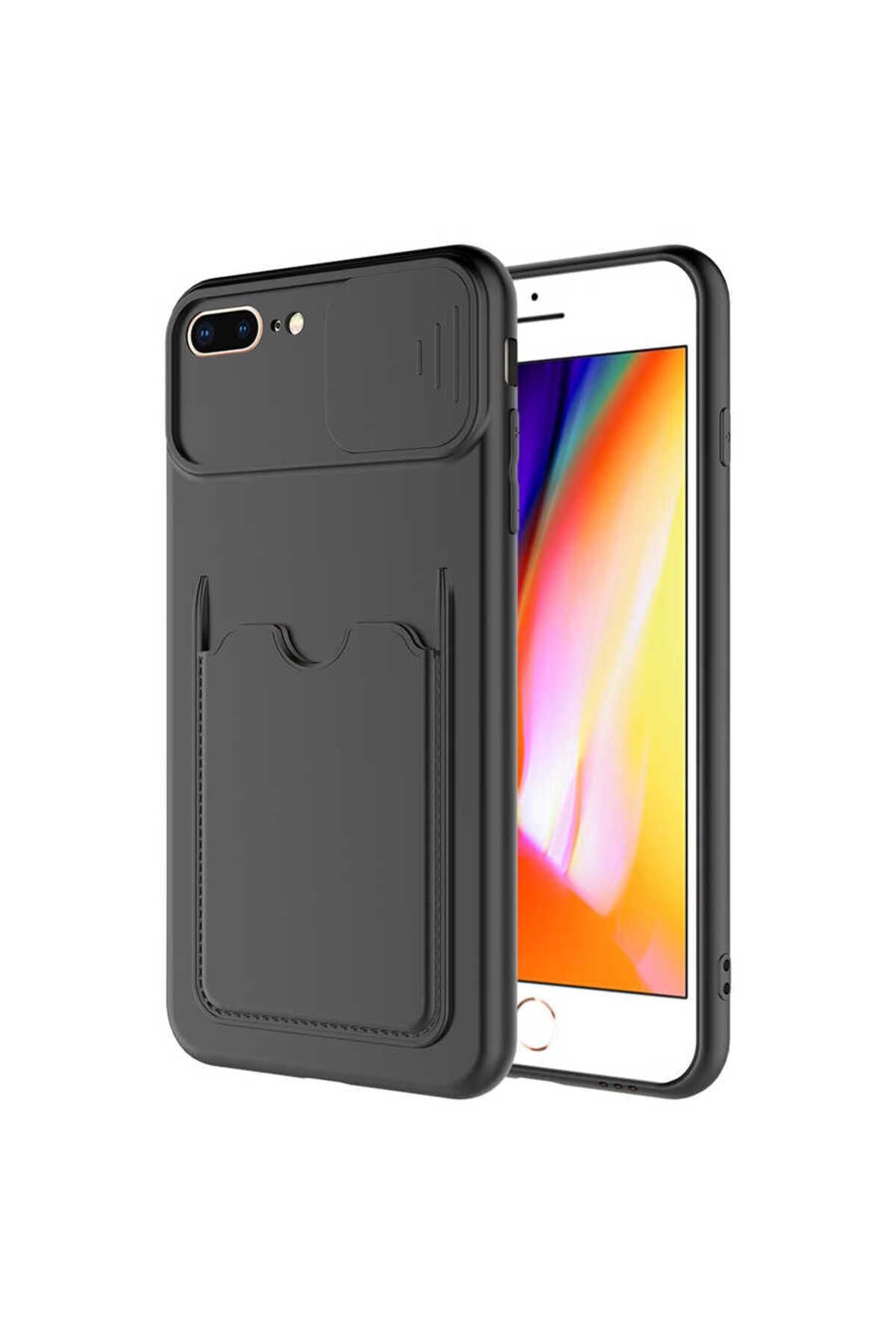 iPhone 8 Plus Kılıf Zore Kartix Kapak - Siyah