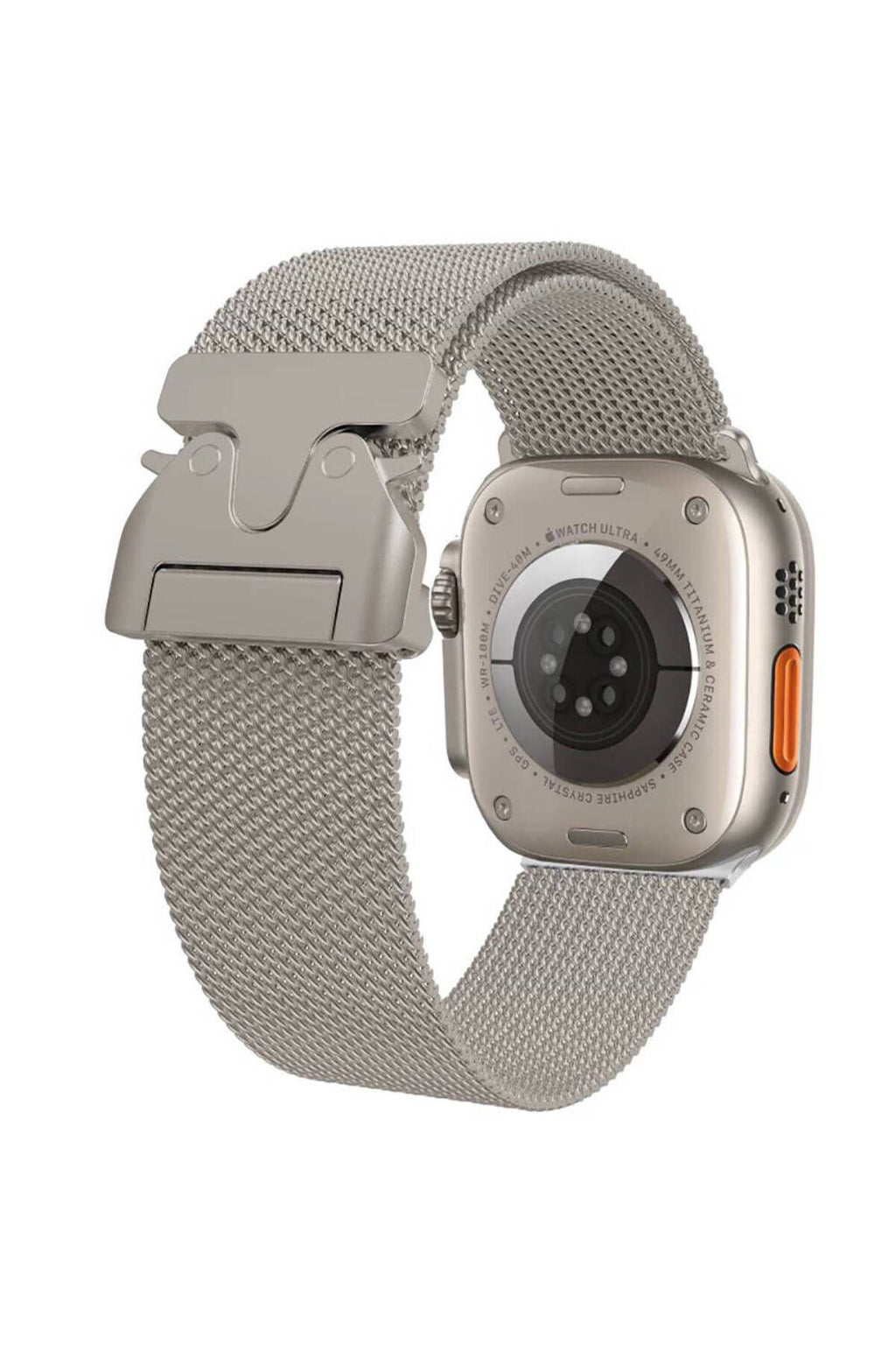 Apple Watch 42mm Zore KRD-25 Metal Hasır Kordon-Gri