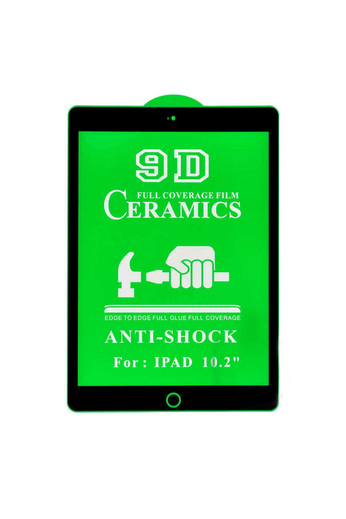 iPad 10.2 2021 (9.Nesil) Uyumlu Zore Tablet Seramik Ekran Koruyucu-Siyah