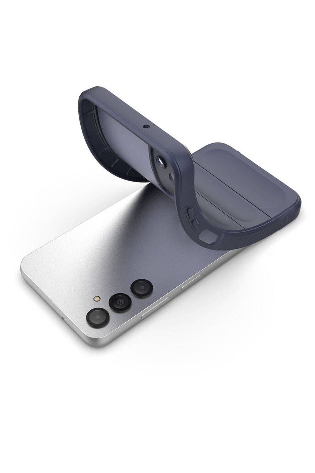 Galaxy A05S Kılıf Esnek TPU Oyuklu Arka Yüzey Tasarımlı Zore Etnik Silikon Kapak - Koyu Yeşil