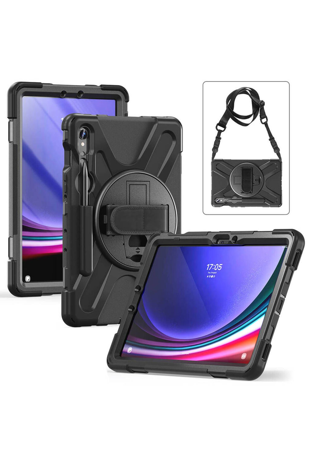 Galaxy Tab S9 FE Zore Defender Tablet Silikon - Siyah