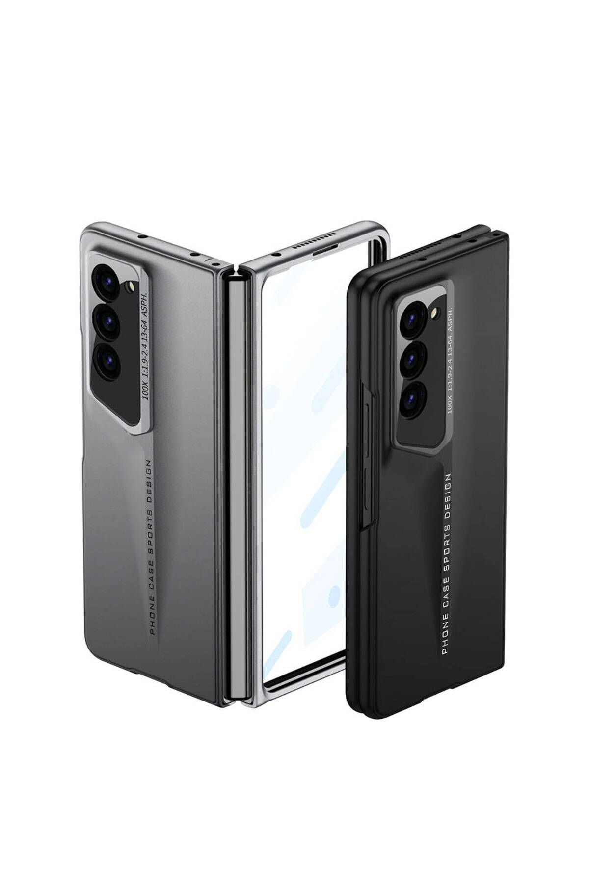 Galaxy Z Fold 6 Kılıf Ultra İnce Kamera Korumalı Sert Rubber Zore Procase Kapak-Titanyum-Gri