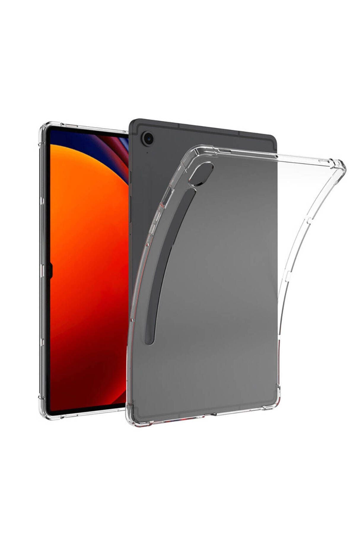 Galaxy Tab S9 FE Kılıf Zore Tablet Nitro Anti Shock Silikon Kapak - Renksiz